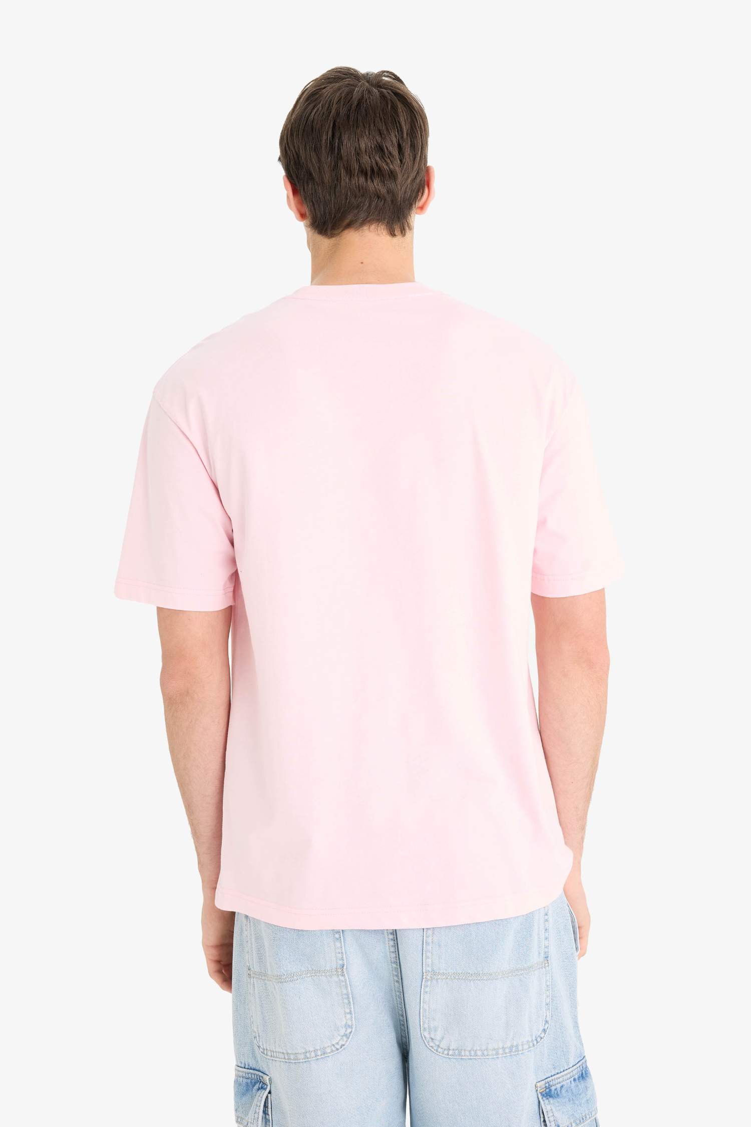 Cotton Boxy Fit Crew Neck Printed T-Shirt