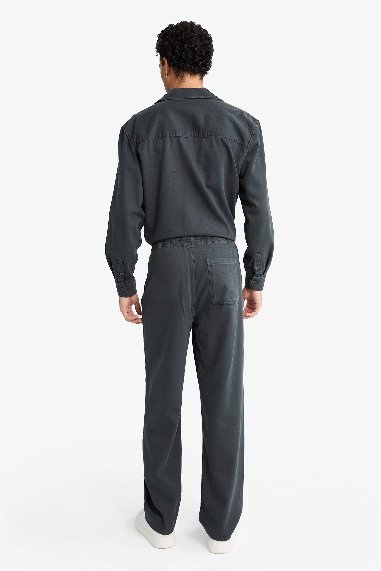 Baggy Fit Geniş Paça Gabardin Pantolon