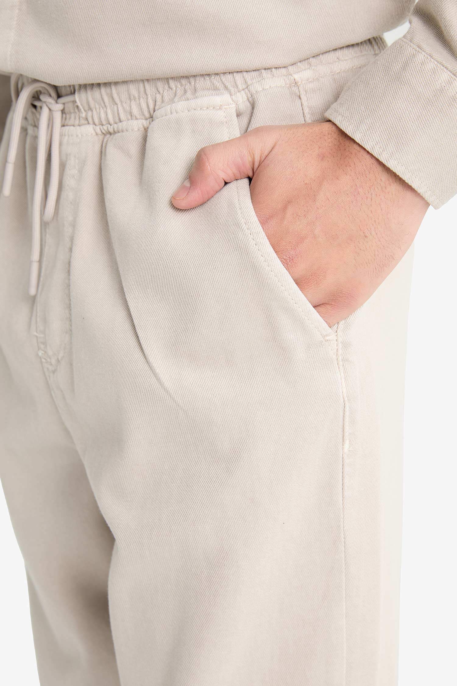 Baggy Fit Geniş Paça Gabardin Pantolon