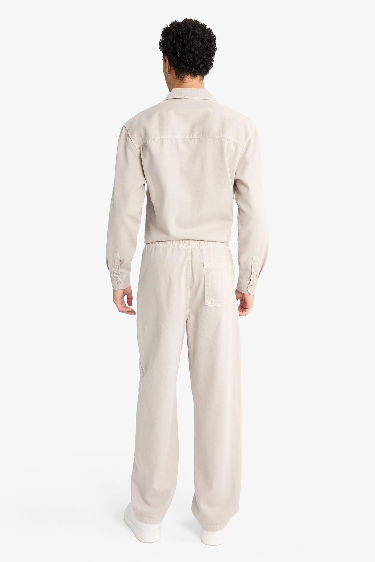 Baggy Fit Geniş Paça Gabardin Pantolon