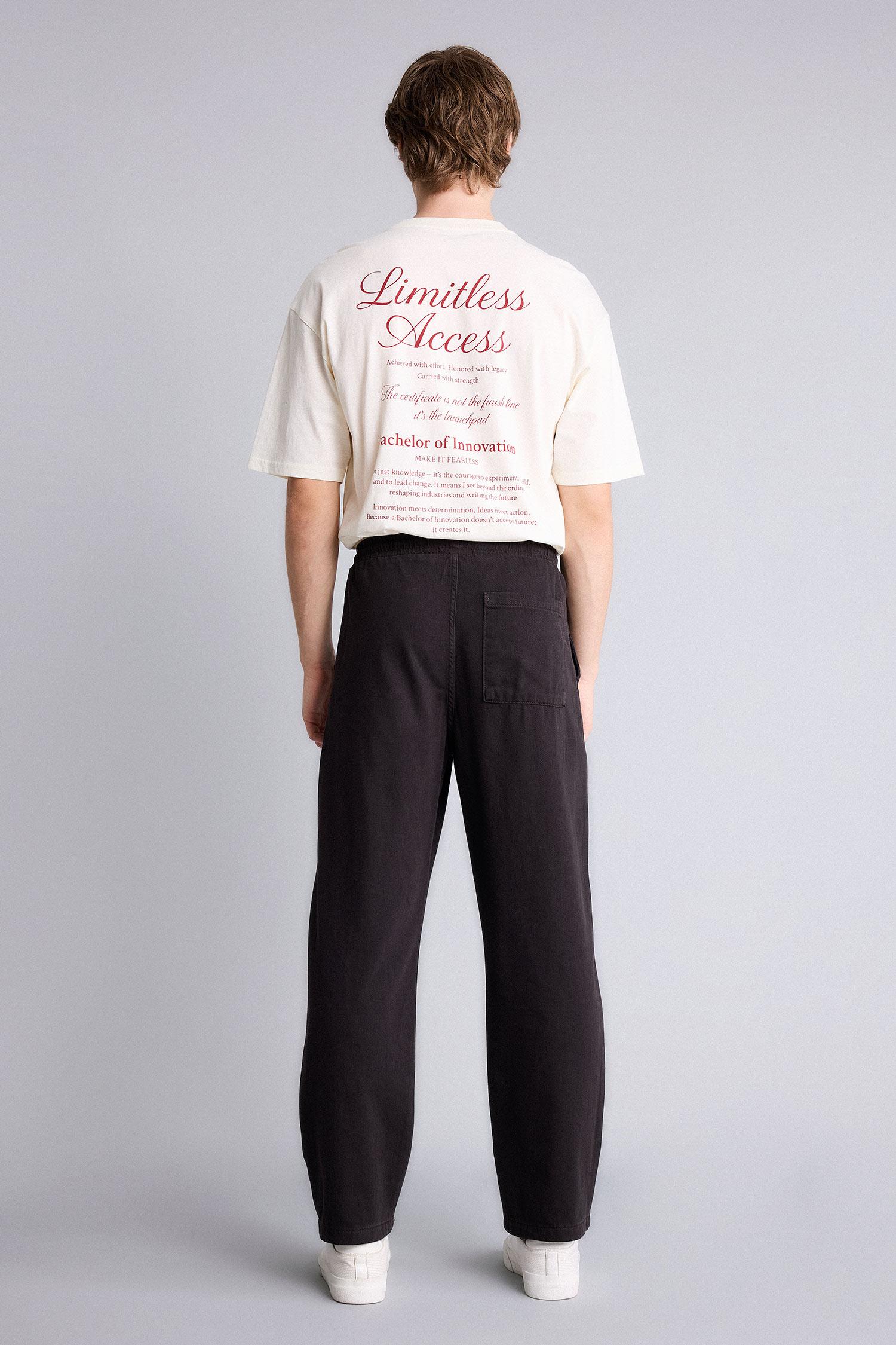 DeFacto %100 Pamuk Baggy Fit Pantolon görsel 6
