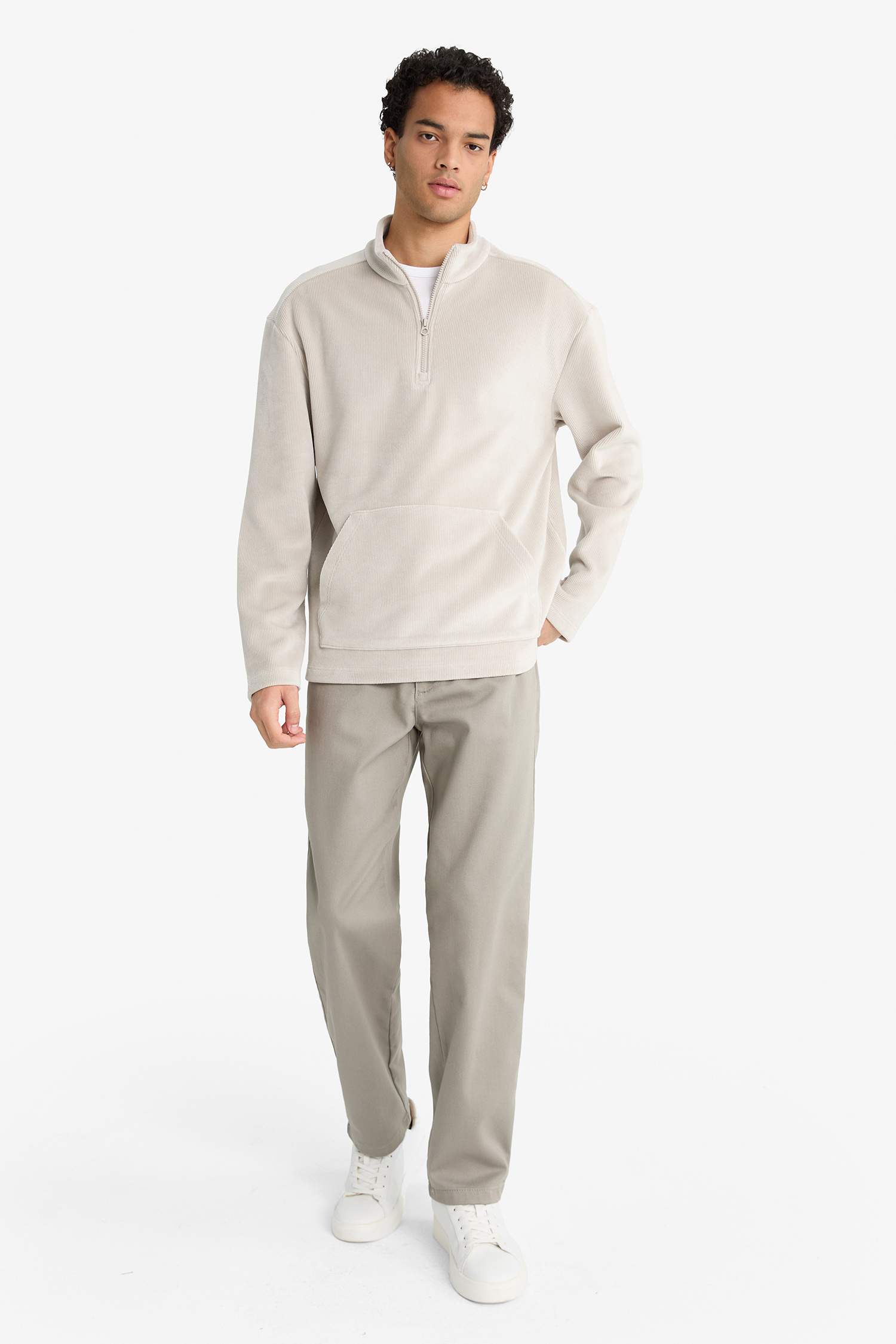 بنطلون وايد ليج برجل واسع برباط