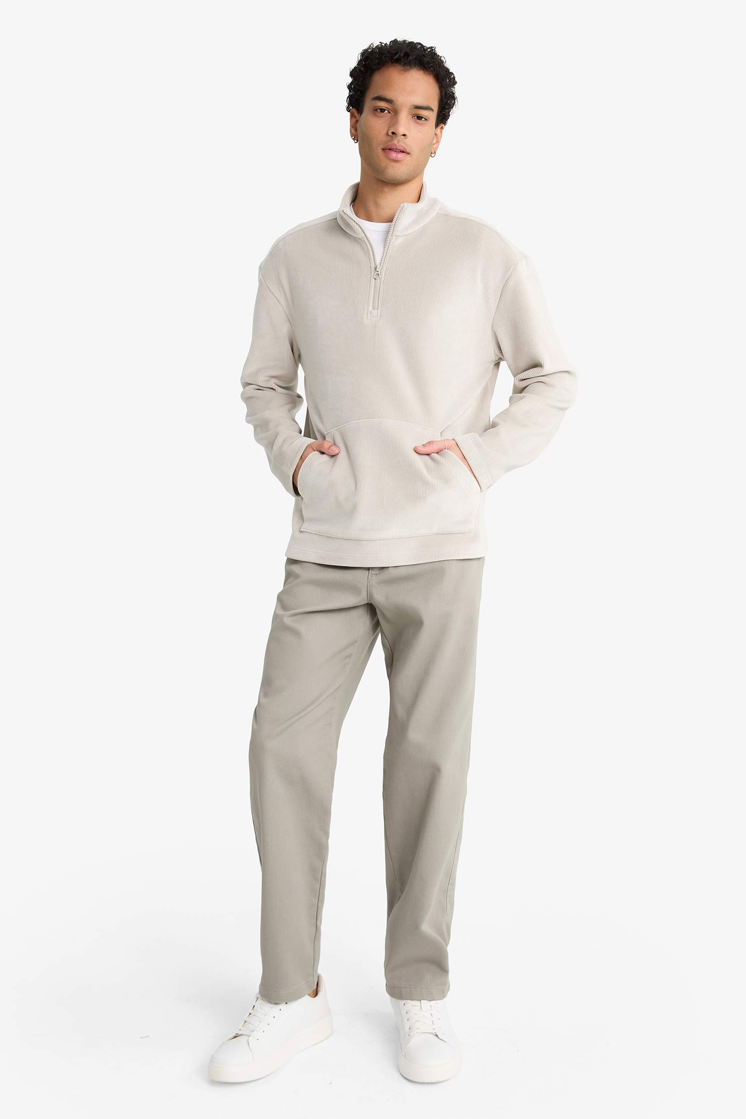 بنطلون وايد ليج برجل واسع برباط