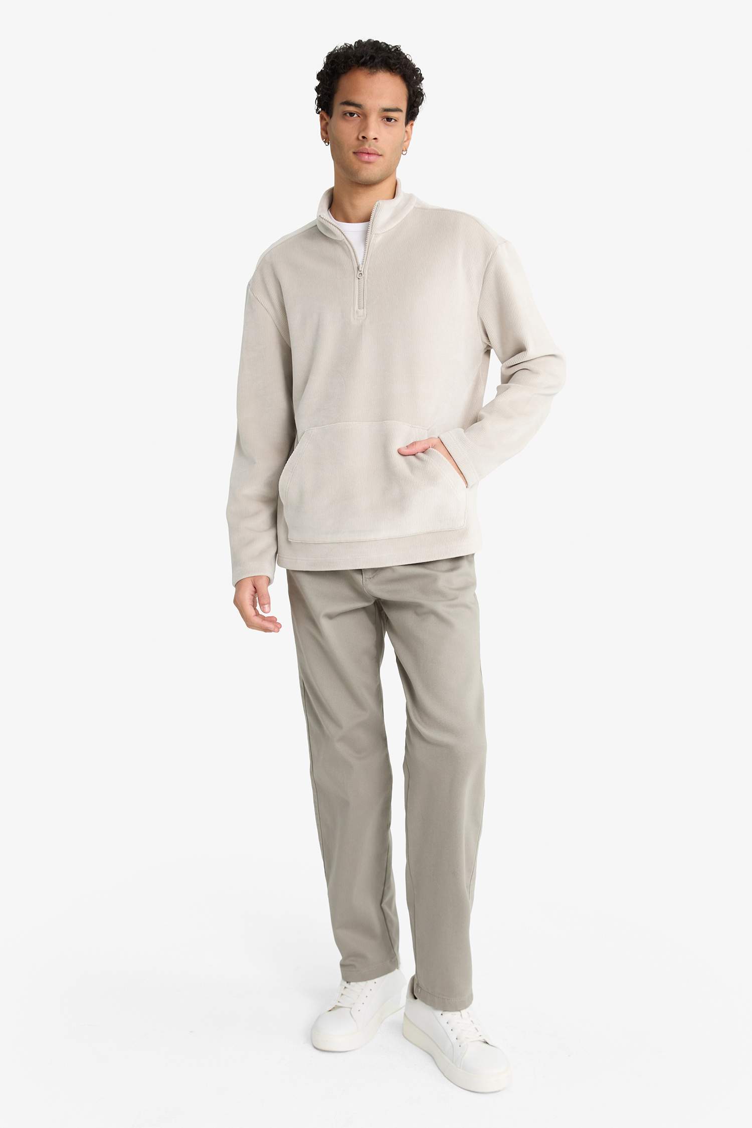 بنطلون وايد ليج برجل واسع برباط