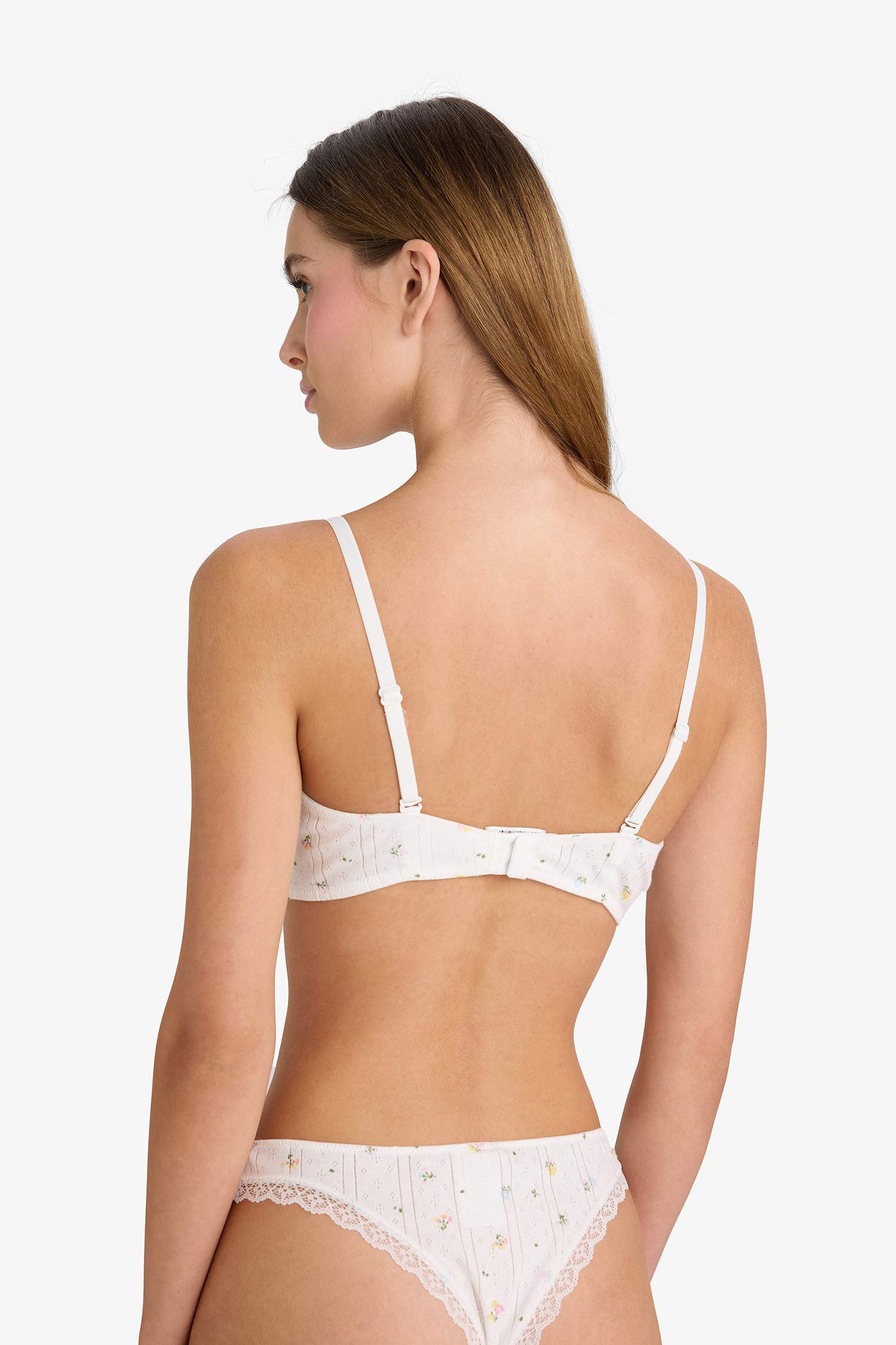 Dantel Detaylı Kaplı Pedsiz Balenli Balkonet Sütyen-Fall in Love