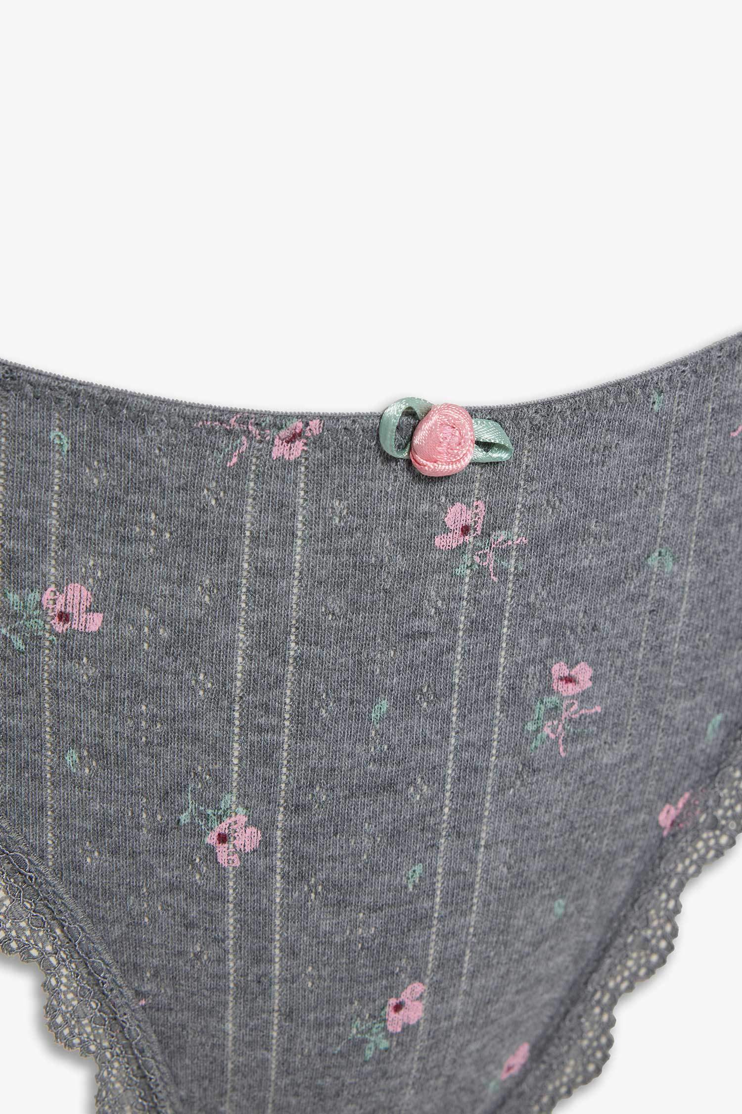 Çiçekli Dantel Detaylı Brazilian Külot