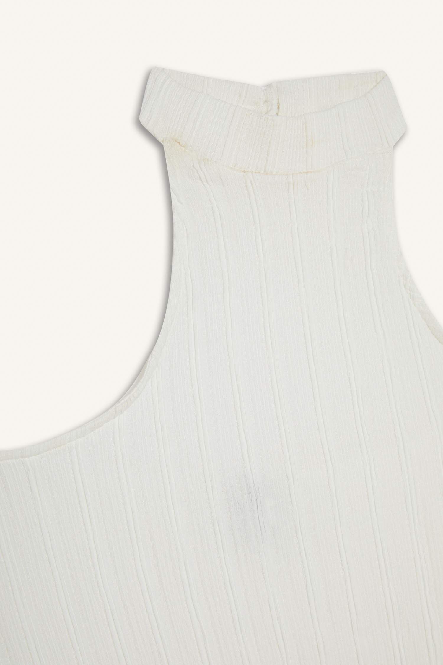 Asimetrik Yarım Balıkçı Yaka Bürümcük Bluz