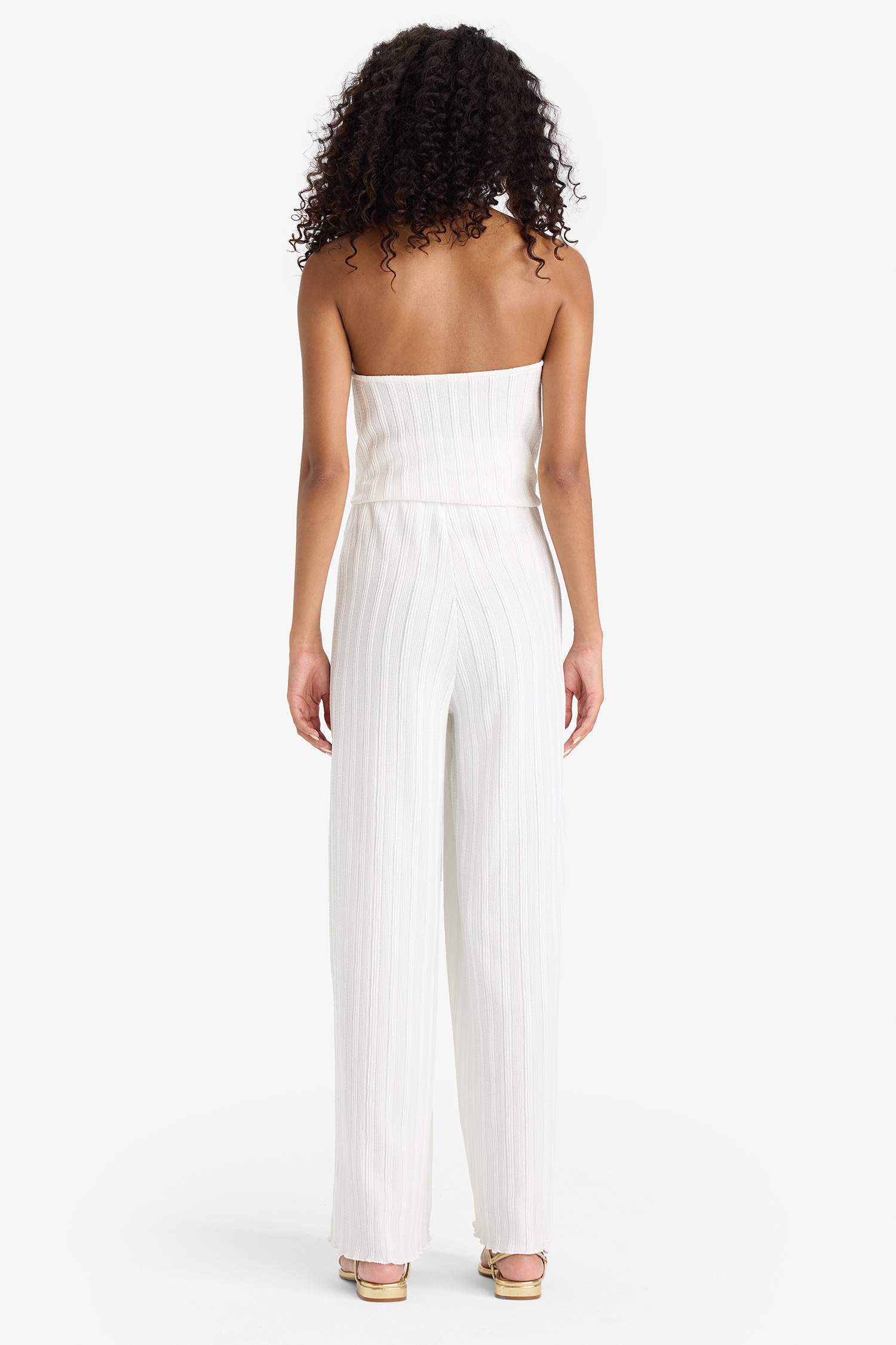 Crepe Wide Leg Trousers