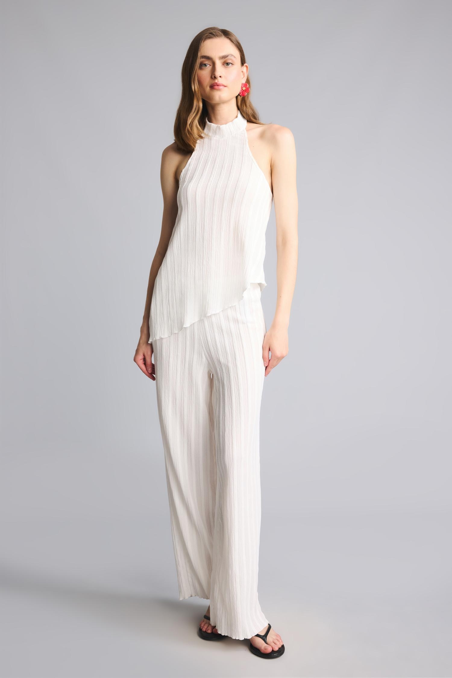 DeFacto Wide Leg Kırışık Dokulu Pantolon görsel 3
