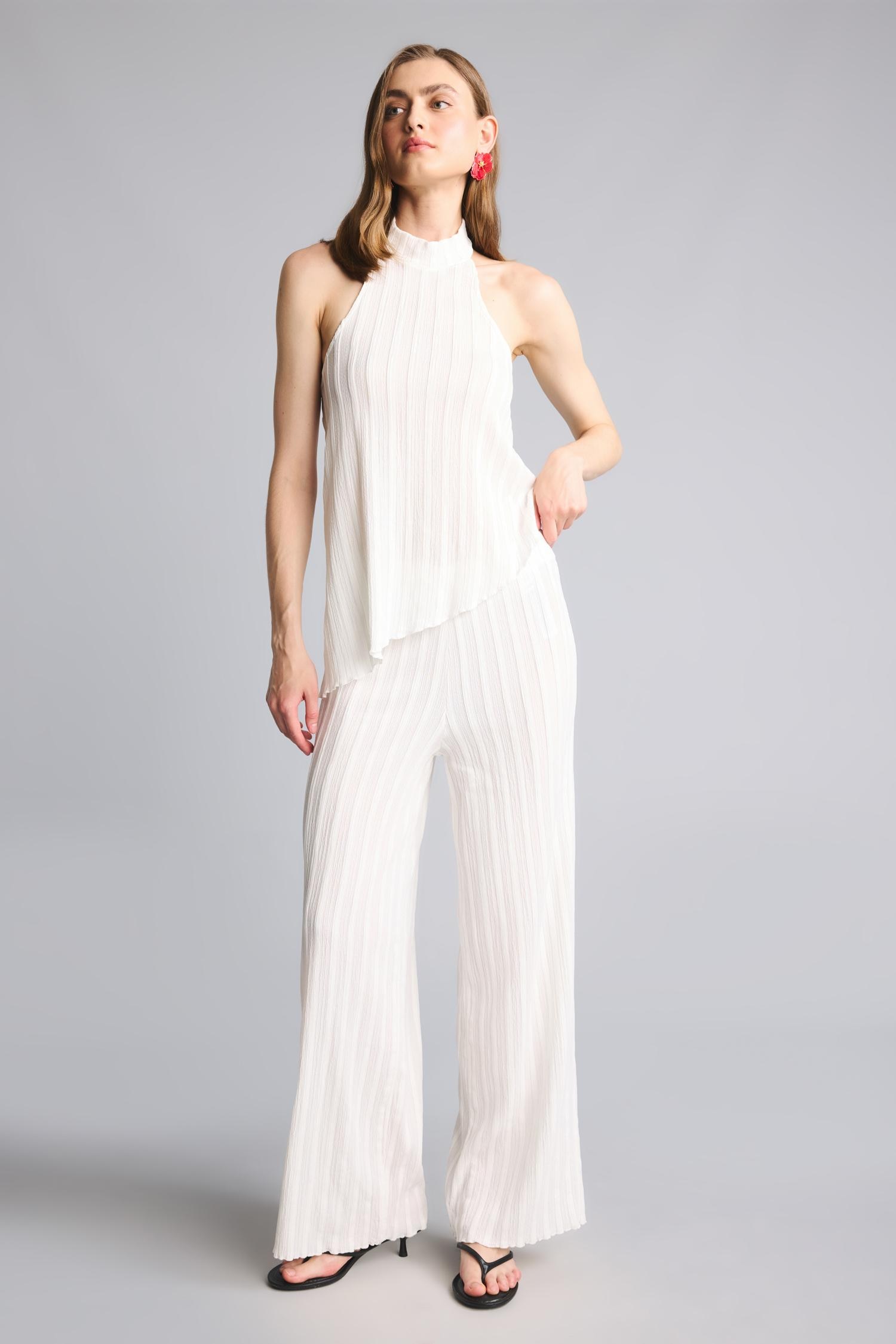 DeFacto Wide Leg Kırışık Dokulu Pantolon görsel 4