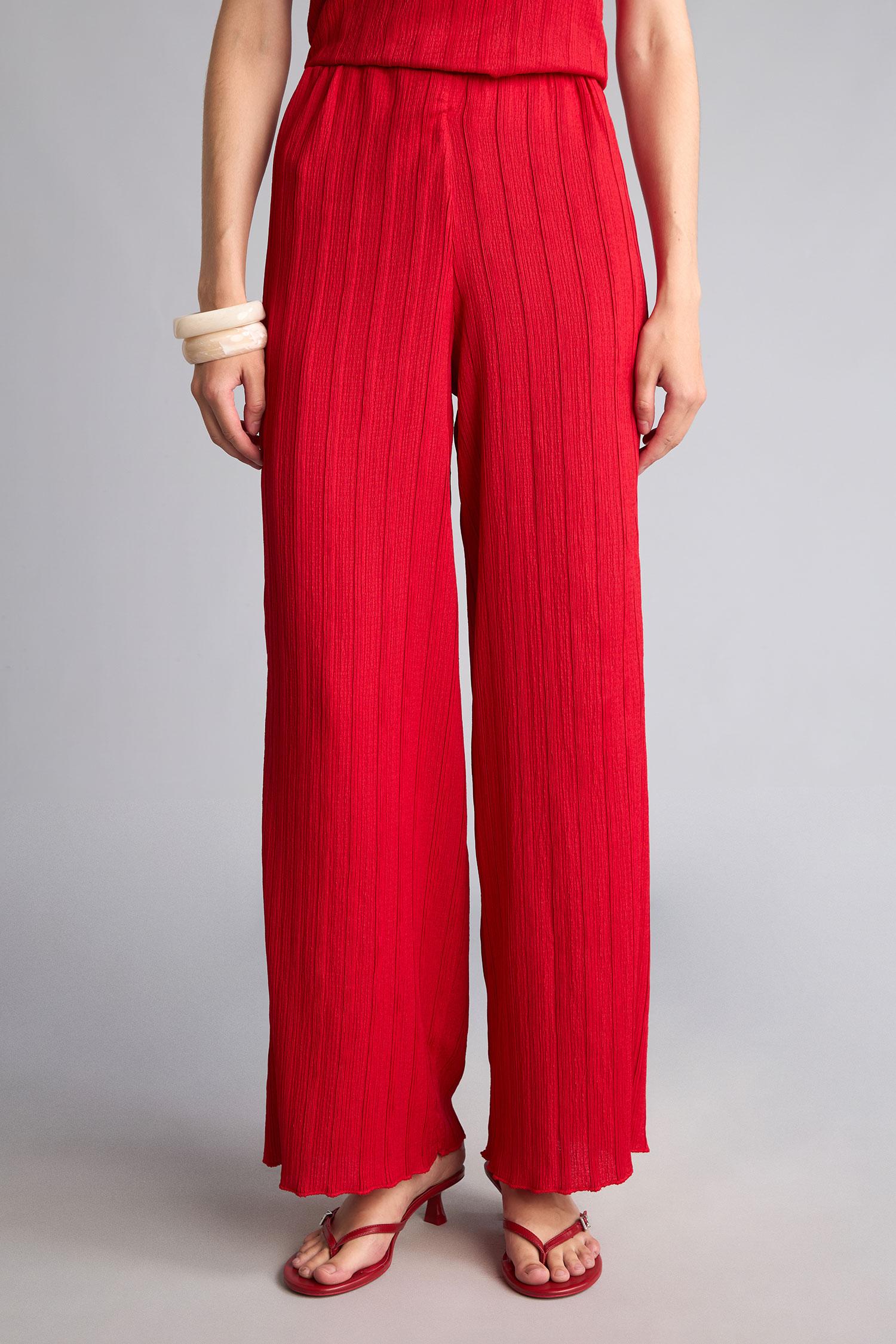 DeFacto Wide Leg Kırışık Dokulu Pantolon görsel 6