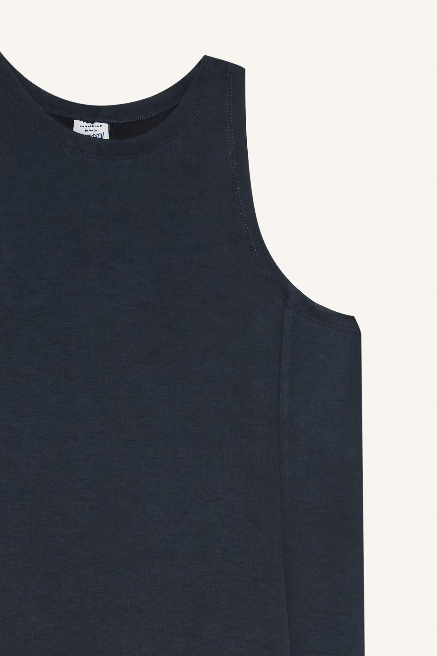 DeFactoFit Yuvarlak Yaka Modal Kolsuz Midi Elbise