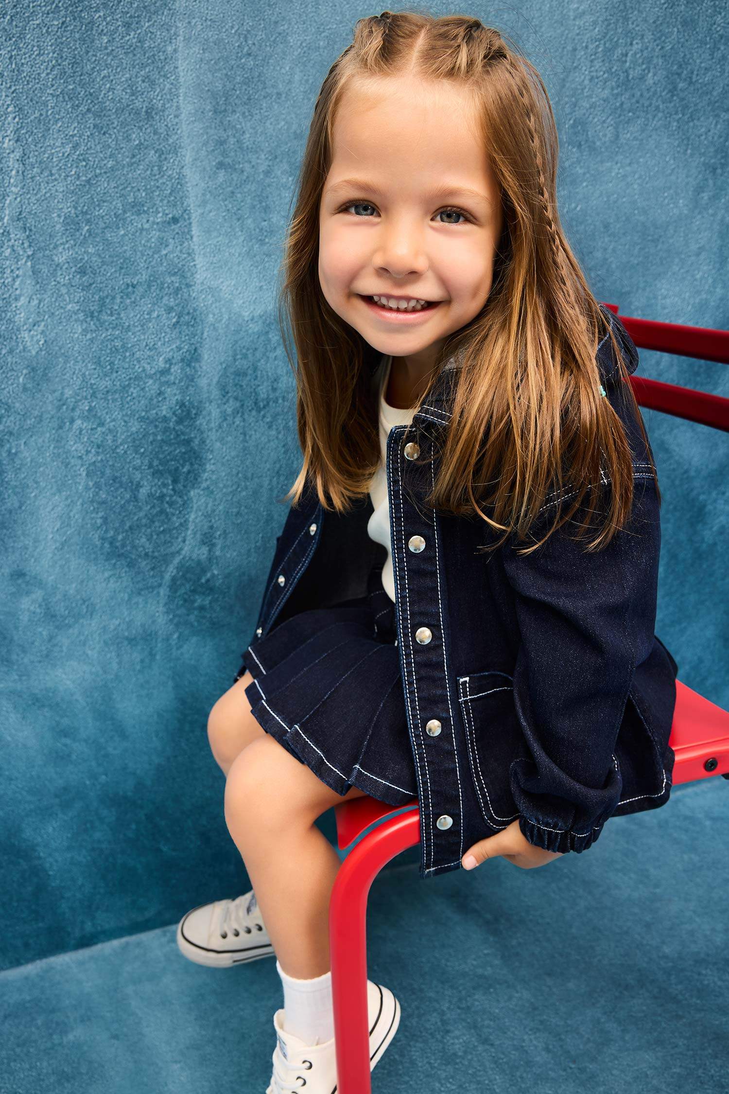 Girl Hooded Denim Jacket