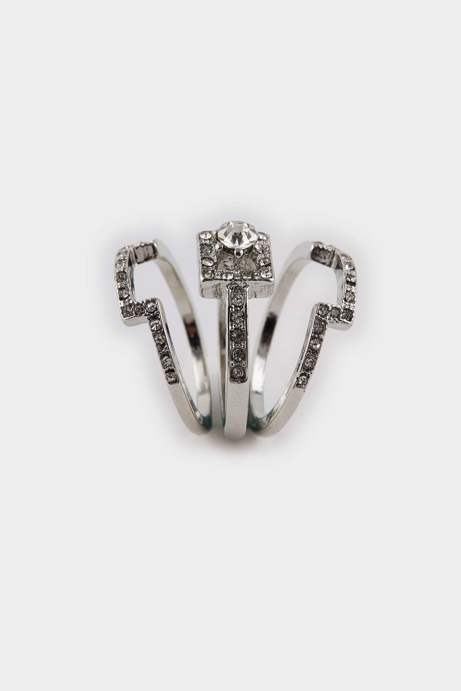 خاتم فضي من 3 قطع نسائي