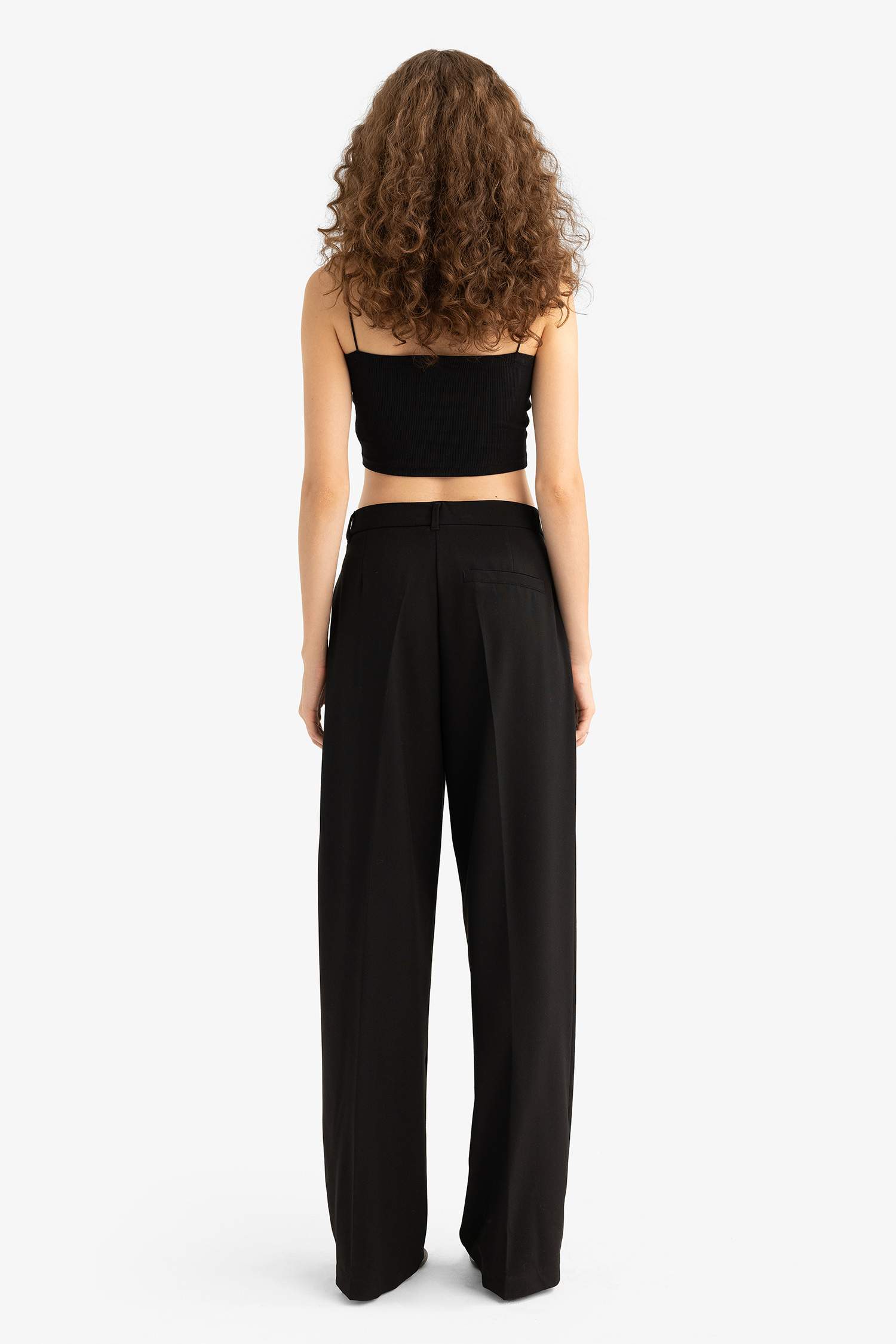 Straight Fit Fleto Cepli Normal Bel Standart Boy Pantolon