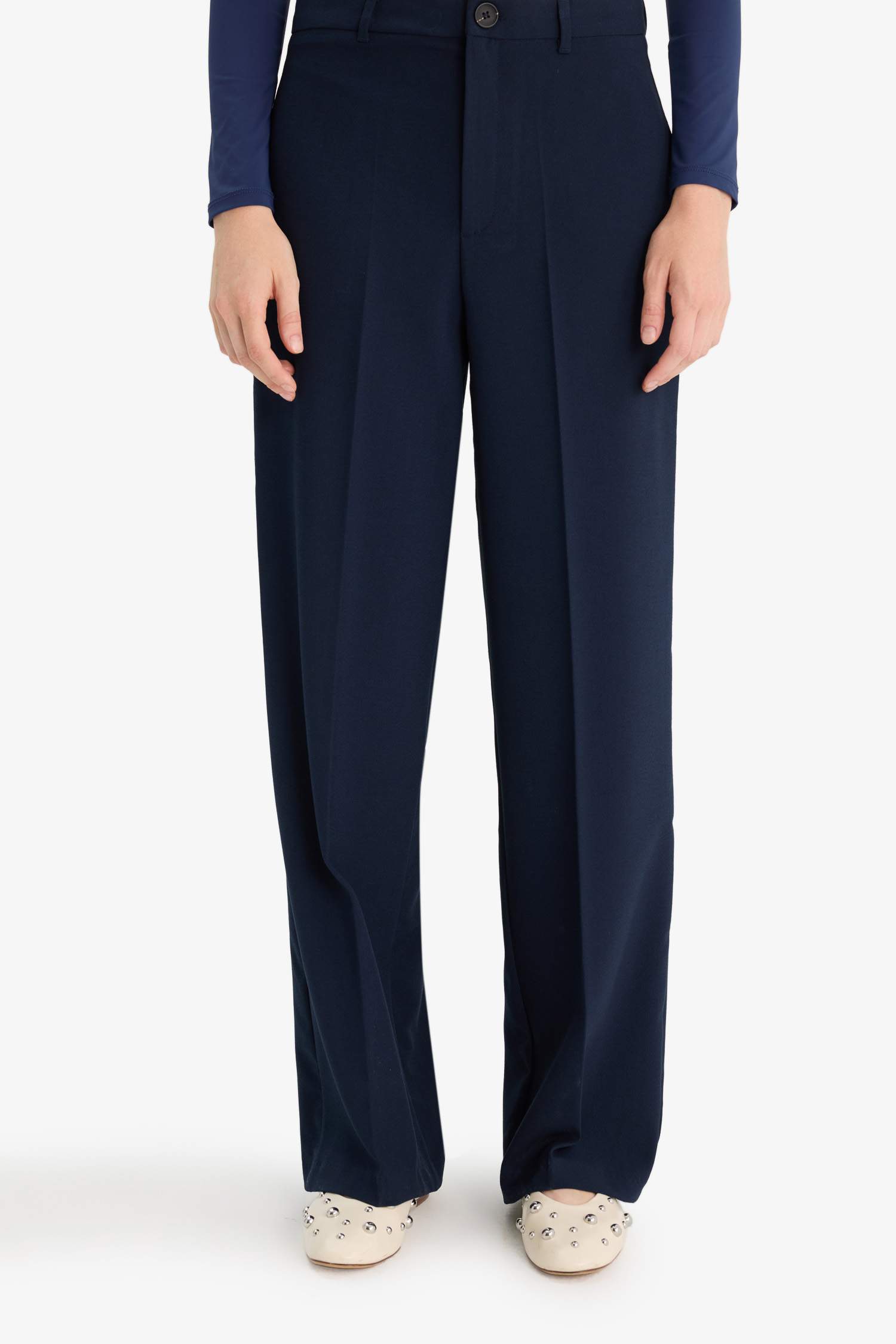 Straight Fit Fleto Cepli Normal Bel Standart Boy Pantolon