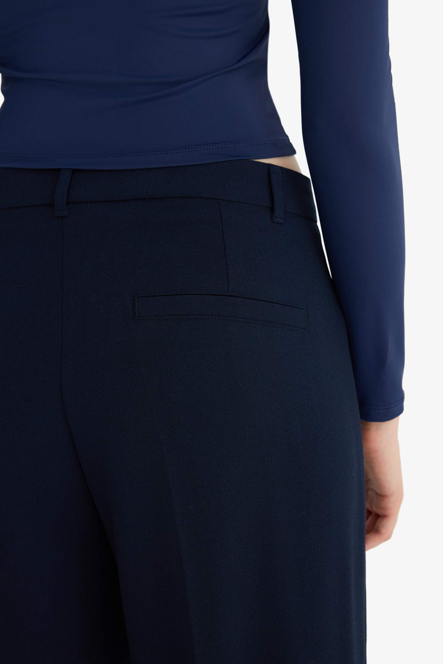 Straight Fit Fleto Cepli Normal Bel Standart Boy Pantolon