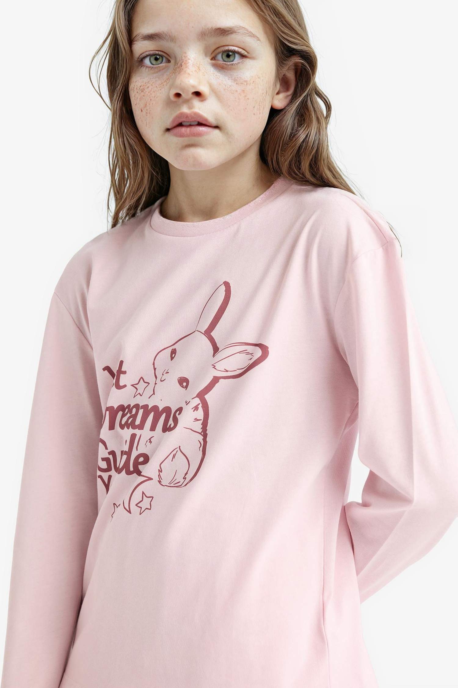 سيت بيجاما بناتي قصة عادية - قطعتين