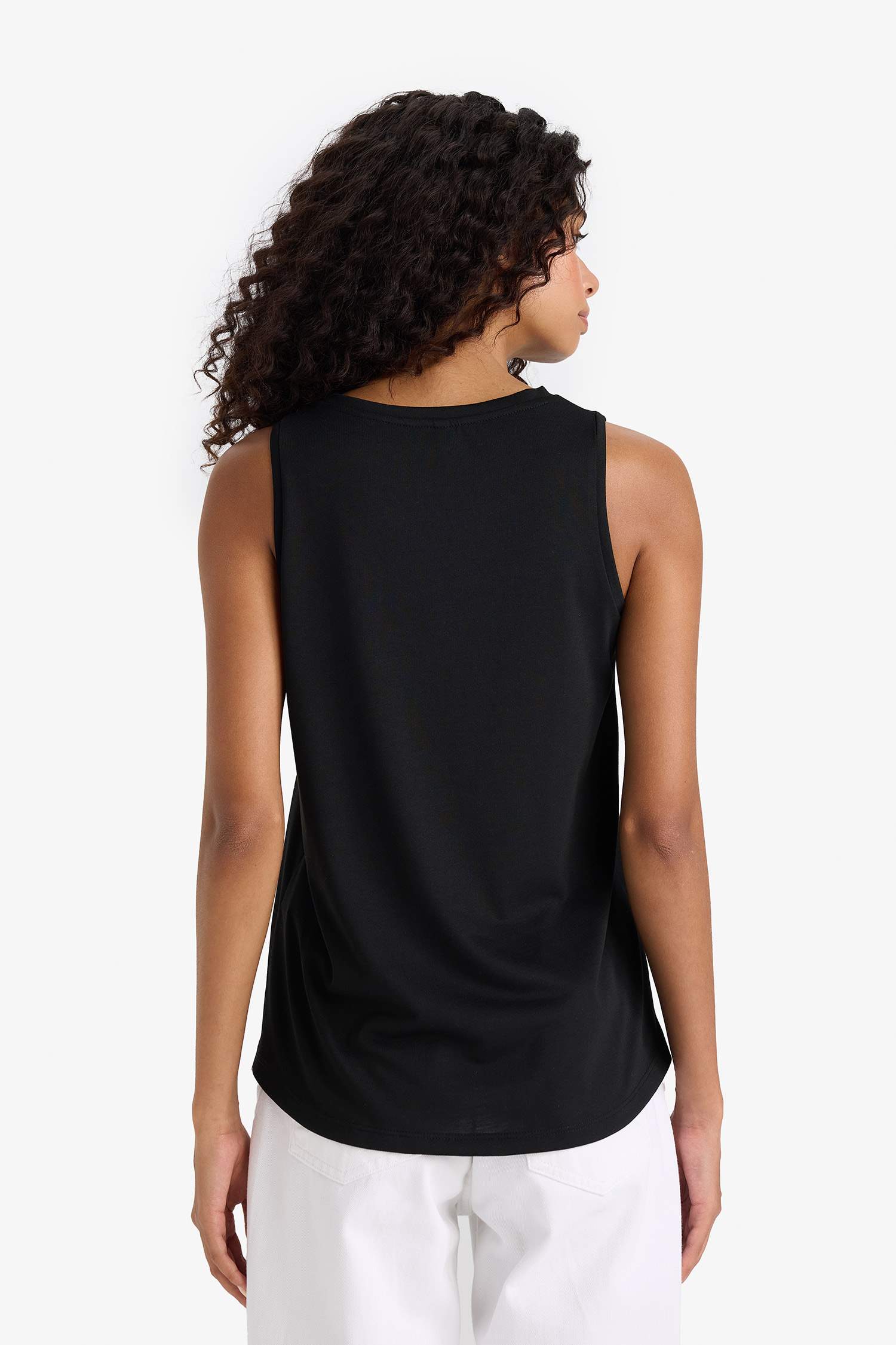 Relax Fit Baskılı Bisiklet Yaka Atlet