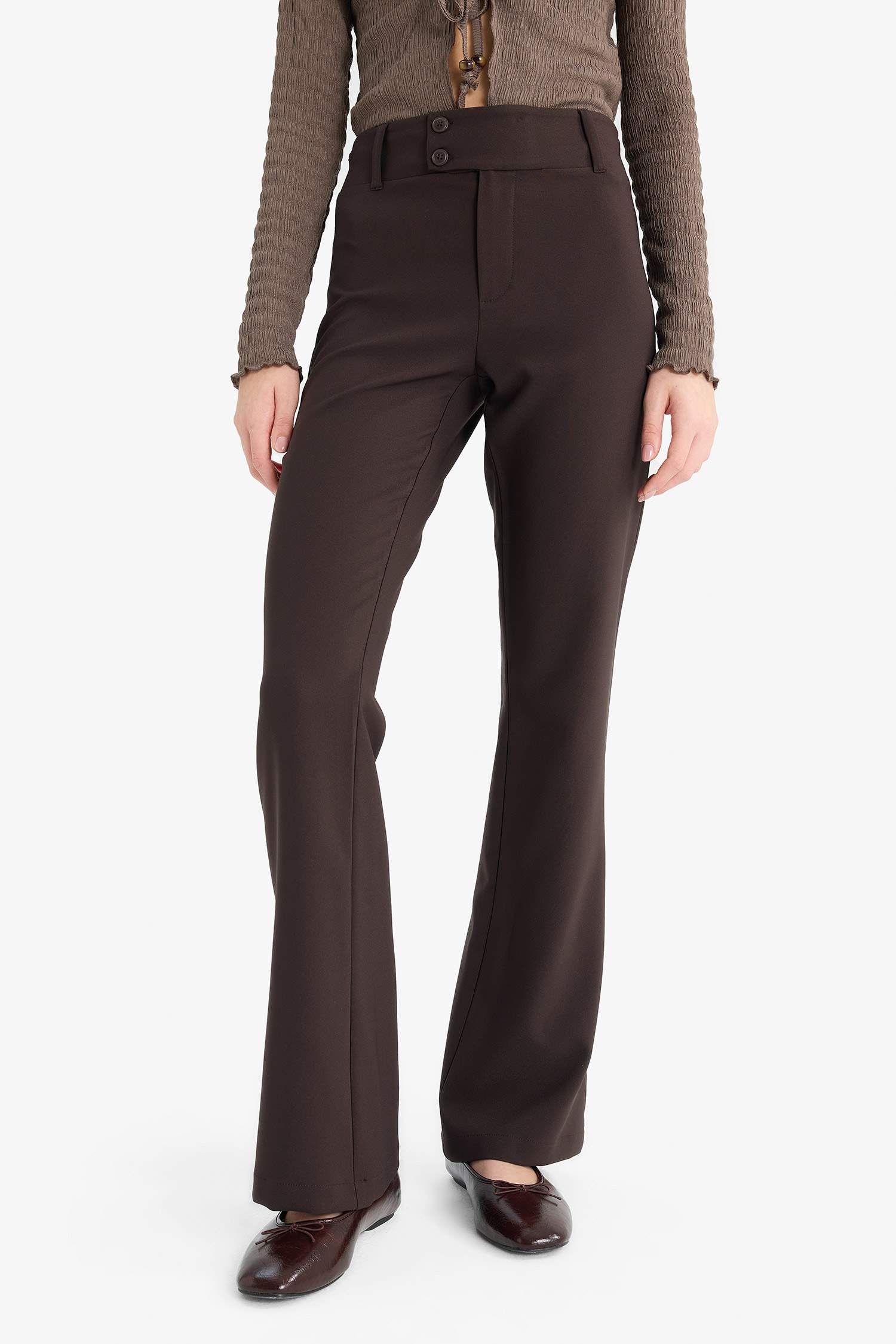 Flare Fit Normal Bel Pantolon