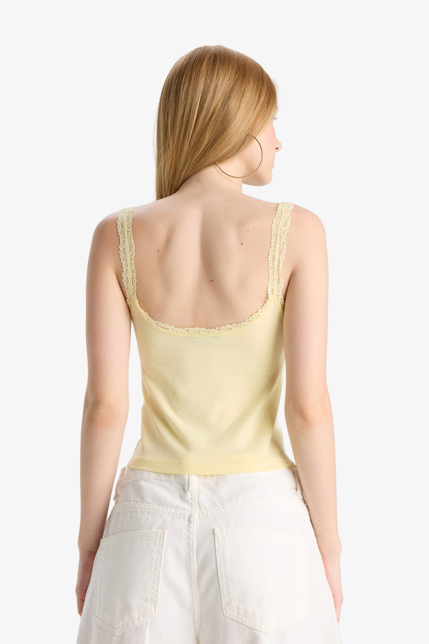 Coool Fitted Dantel Yaka Penye Atlet