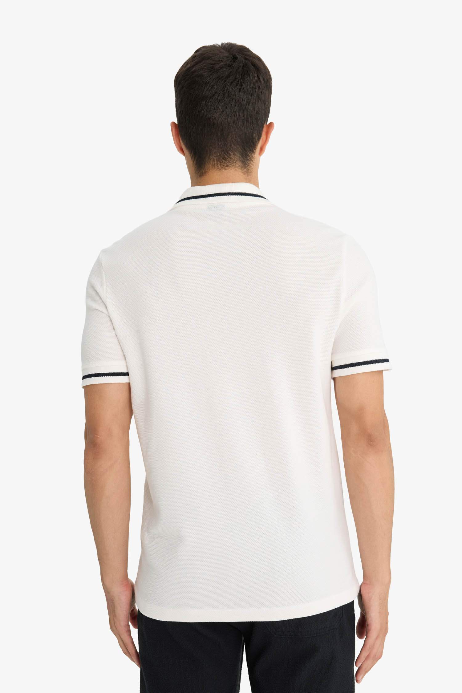 Regular Fit Polo Yaka Bubble Kısa Kollu Tişört