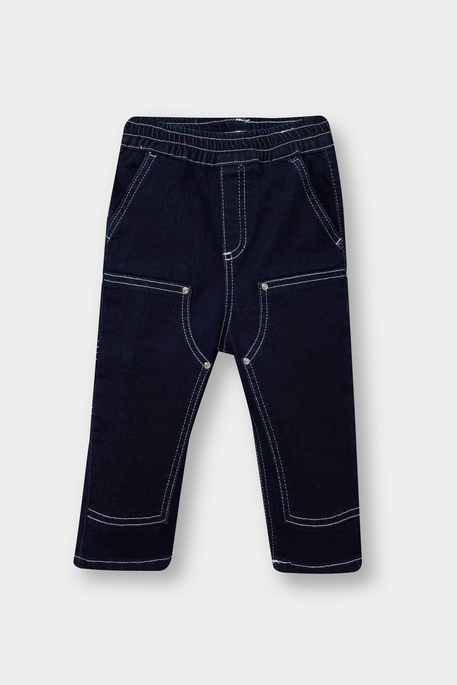 بنطرون جينز بيبي بناتي قصة عادية وخصر مطاطي