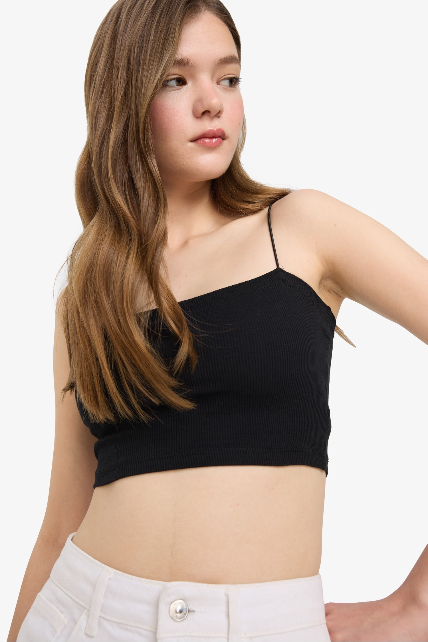 Coool Fitted Crop Fitilli Kaşkorse Askılı 2'li Atlet