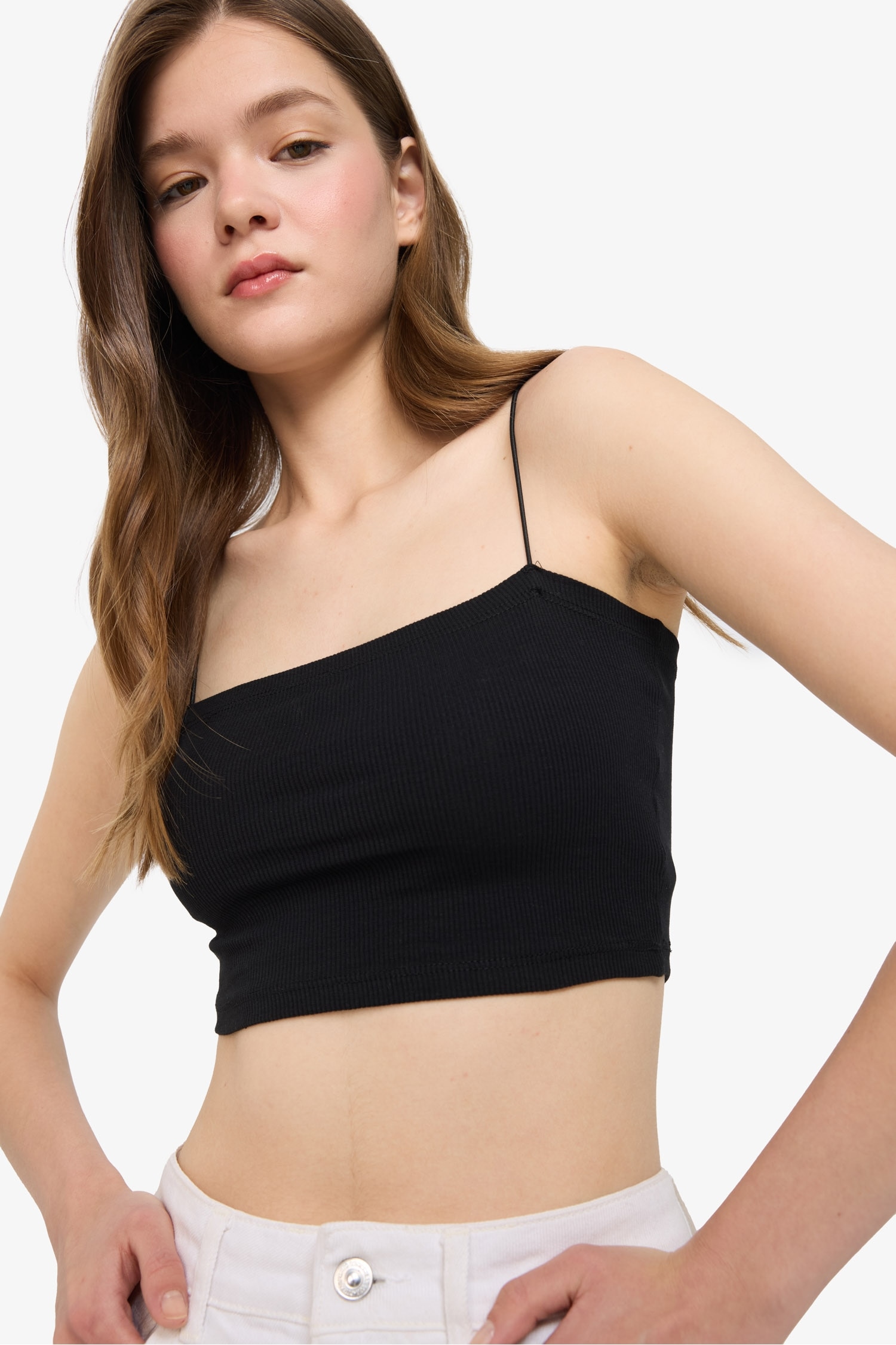 Coool Fitted Crop Fitilli Kaşkorse Askılı 2'li Atlet