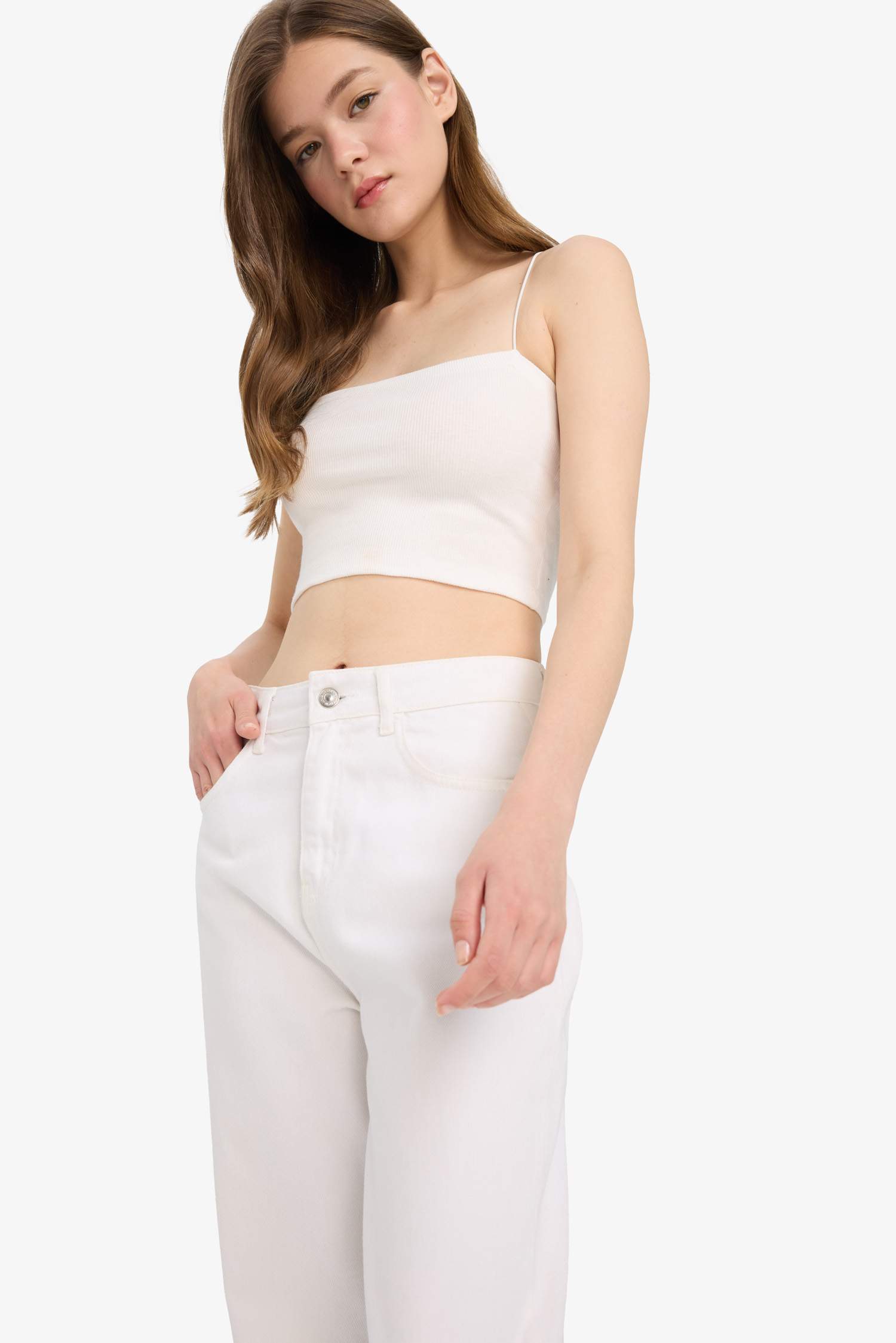 Coool Fitted Crop Fitilli Kaşkorse Askılı 2'li Atlet