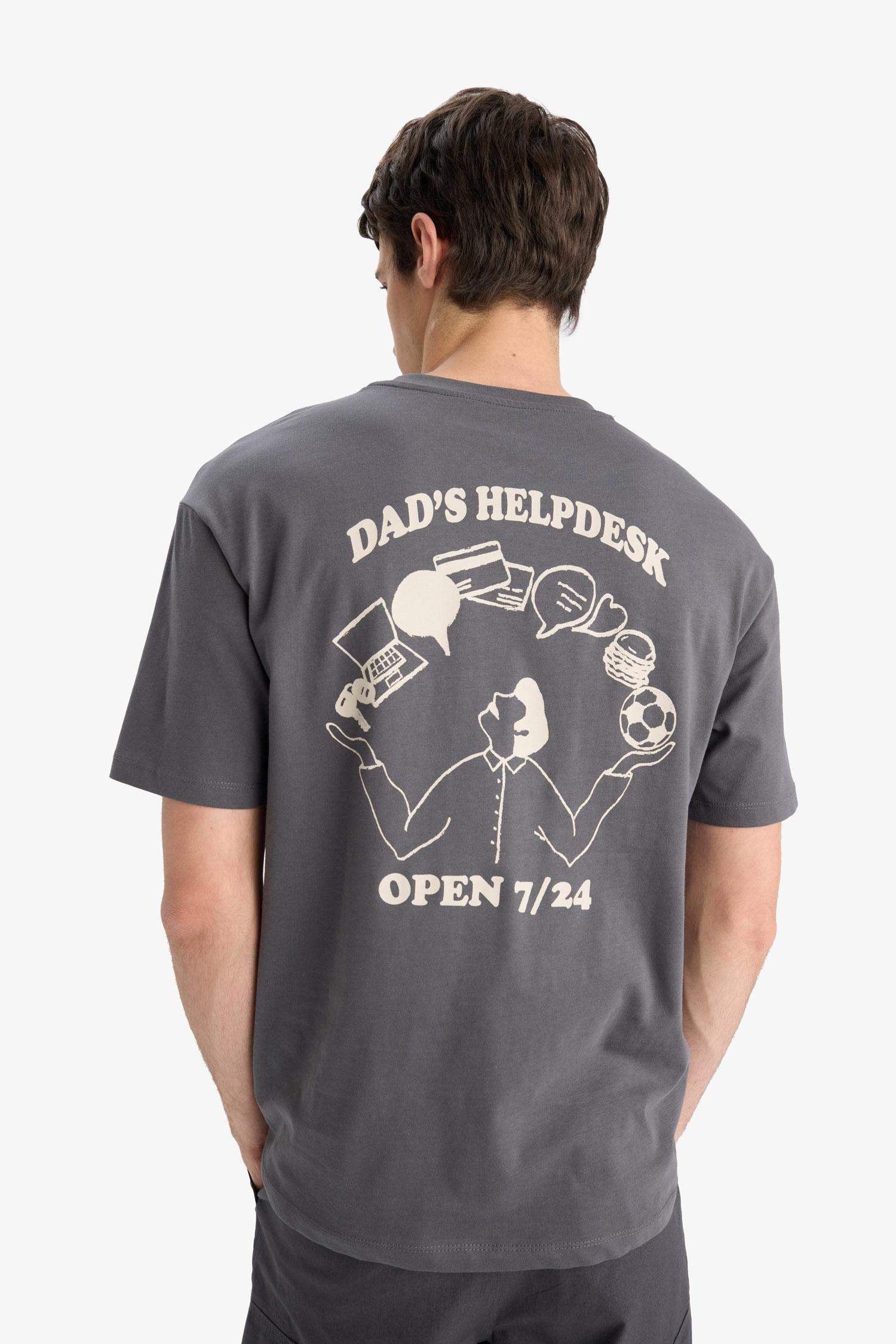 Boxy Fit Crew Neck Short Sleeve T-Shirt