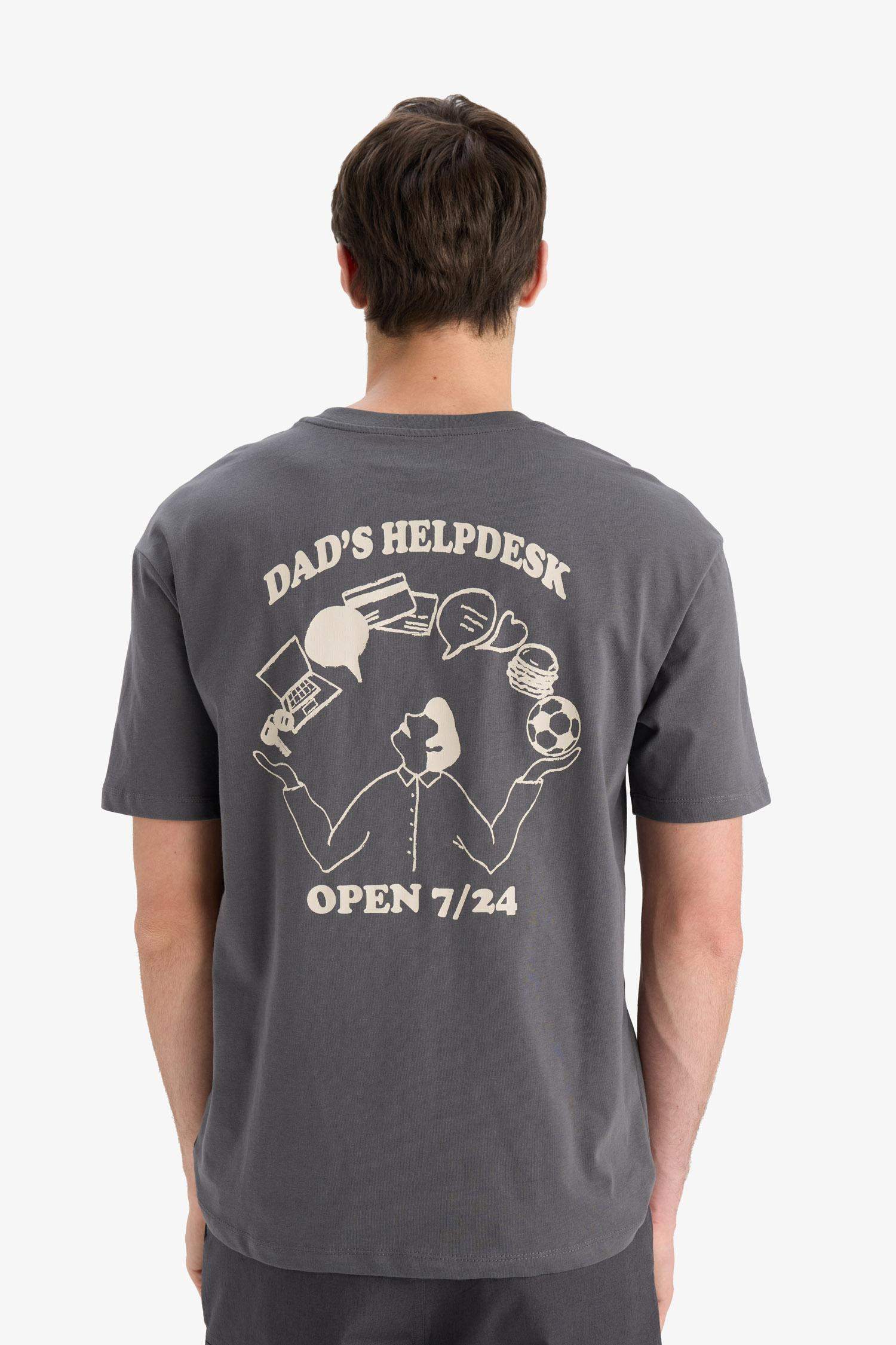 Boxy Fit Crew Neck Short Sleeve T-Shirt