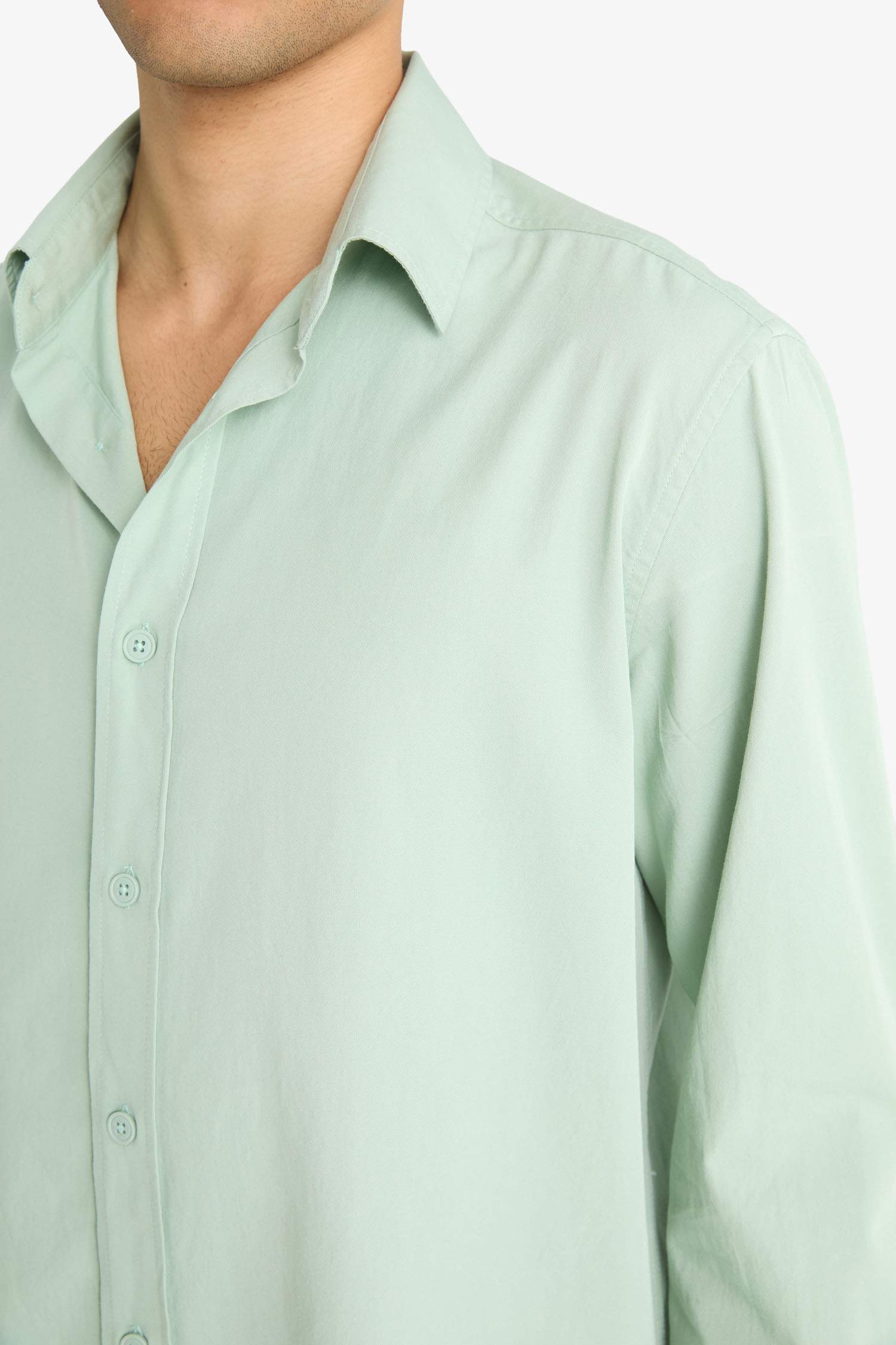 Regular Fit Polo Yaka Dokuma Uzun Kollu Gömlek