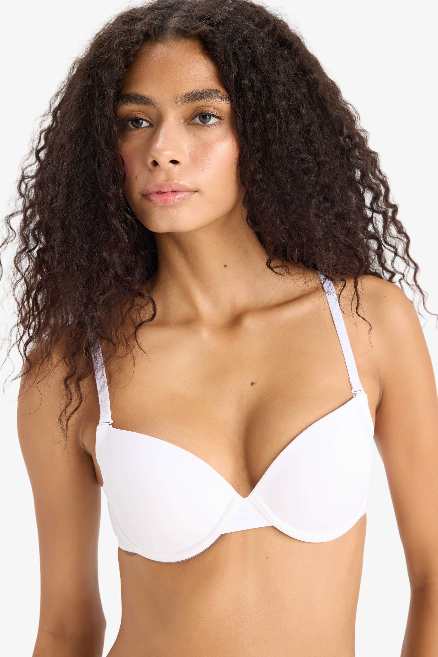 Micro Kaplı Full Push Up Balenli Tişört Bra