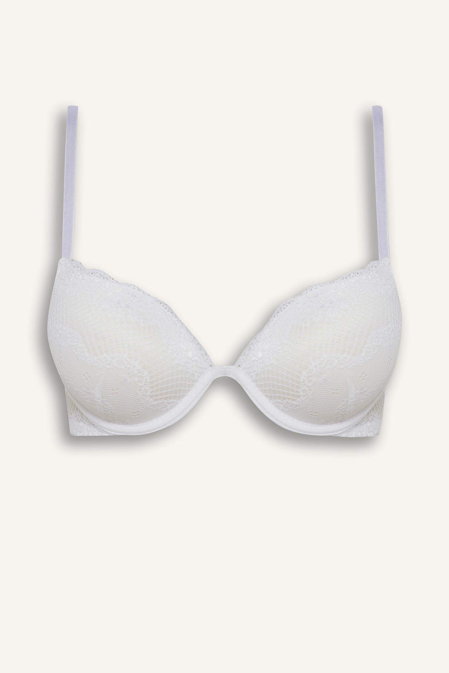 Dantel Detaylı Micro Kaplı Full Push Up Balenli Tişört Bra-Fall in Love