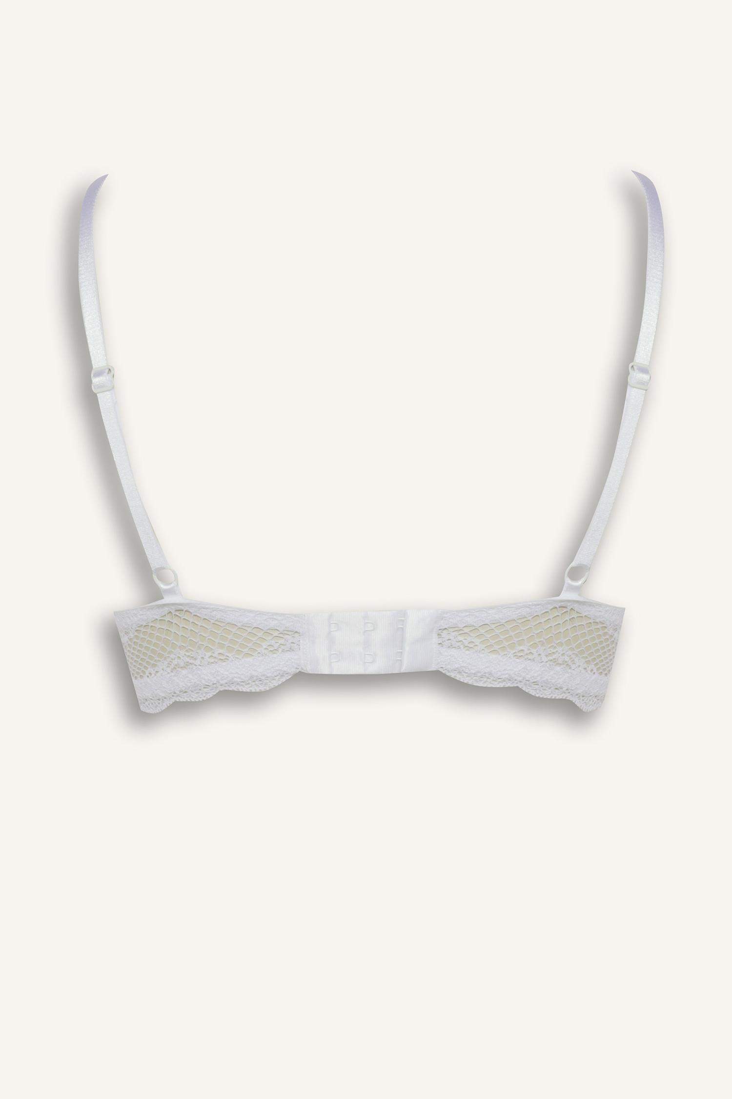 Dantel Detaylı Micro Kaplı Full Push Up Balenli Tişört Bra-Fall in Love