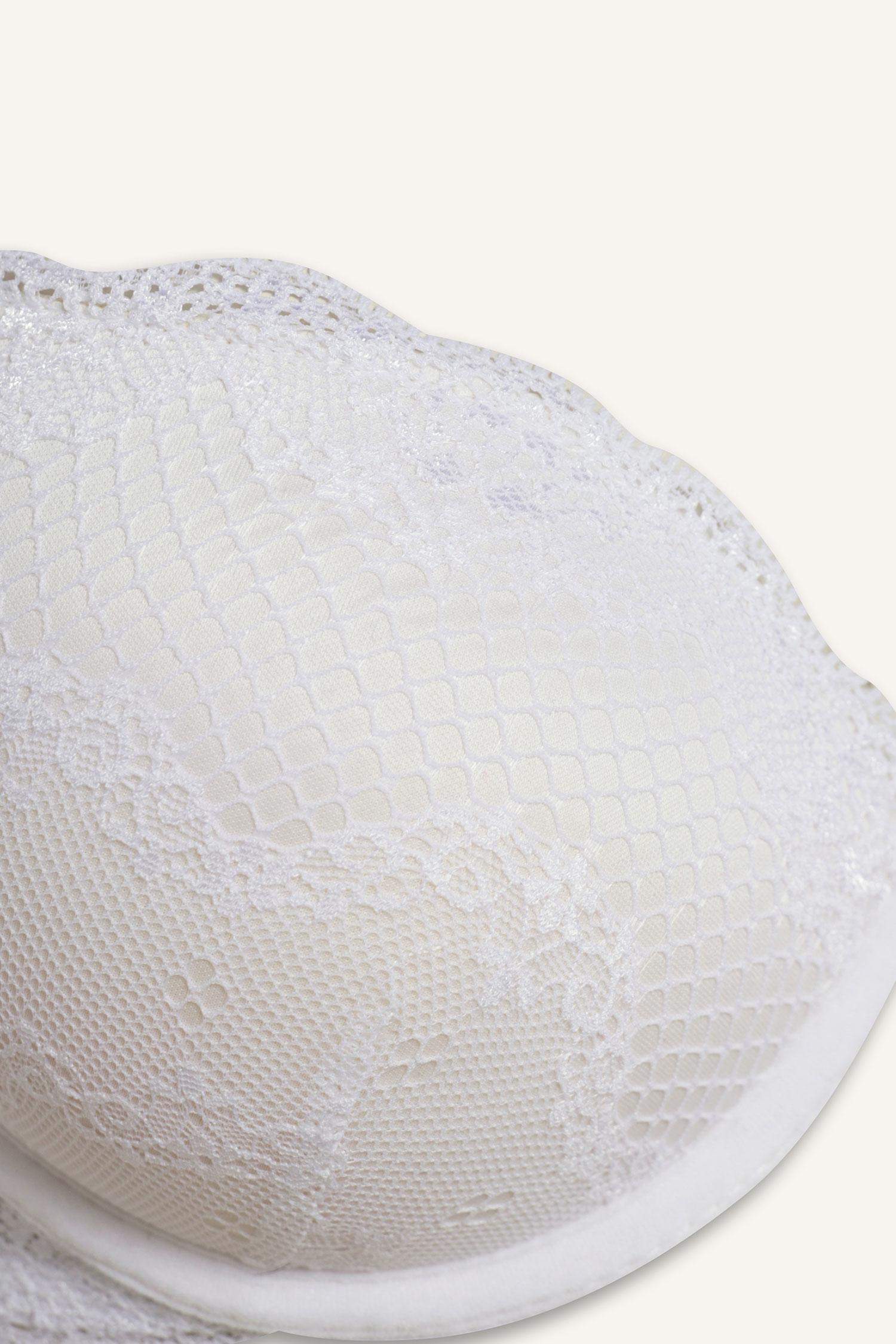 Dantel Detaylı Micro Kaplı Full Push Up Balenli Tişört Bra-Fall in Love