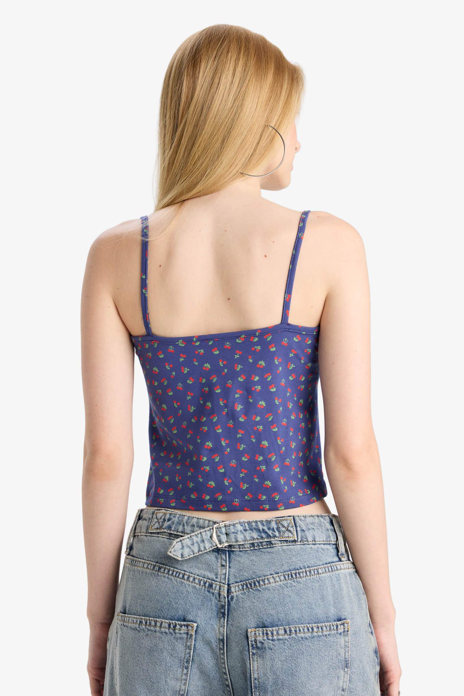 كيمونه سليم فيت مخصر بطبعة فاكهة