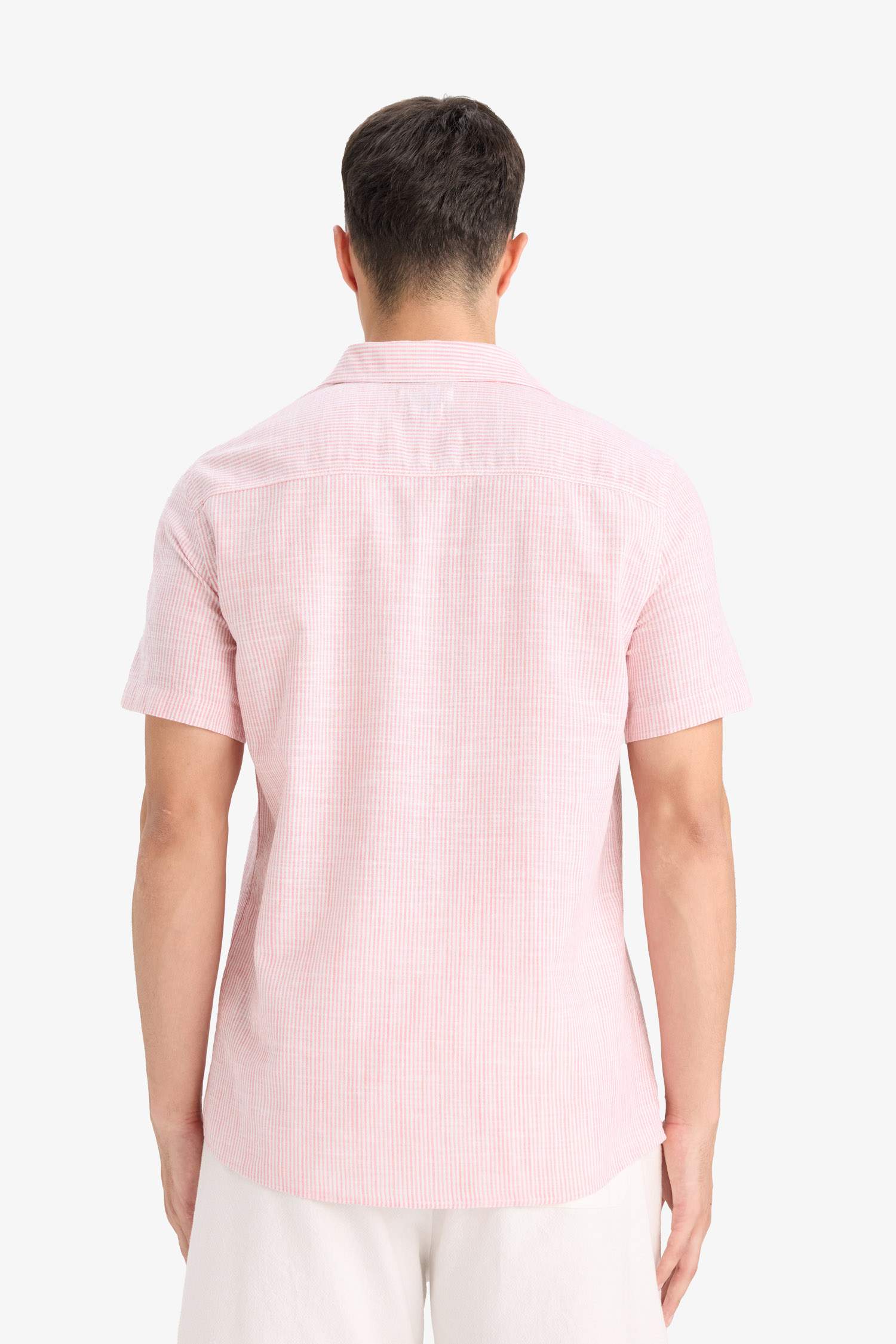 Cotton Short Sleeve Striped Shirt