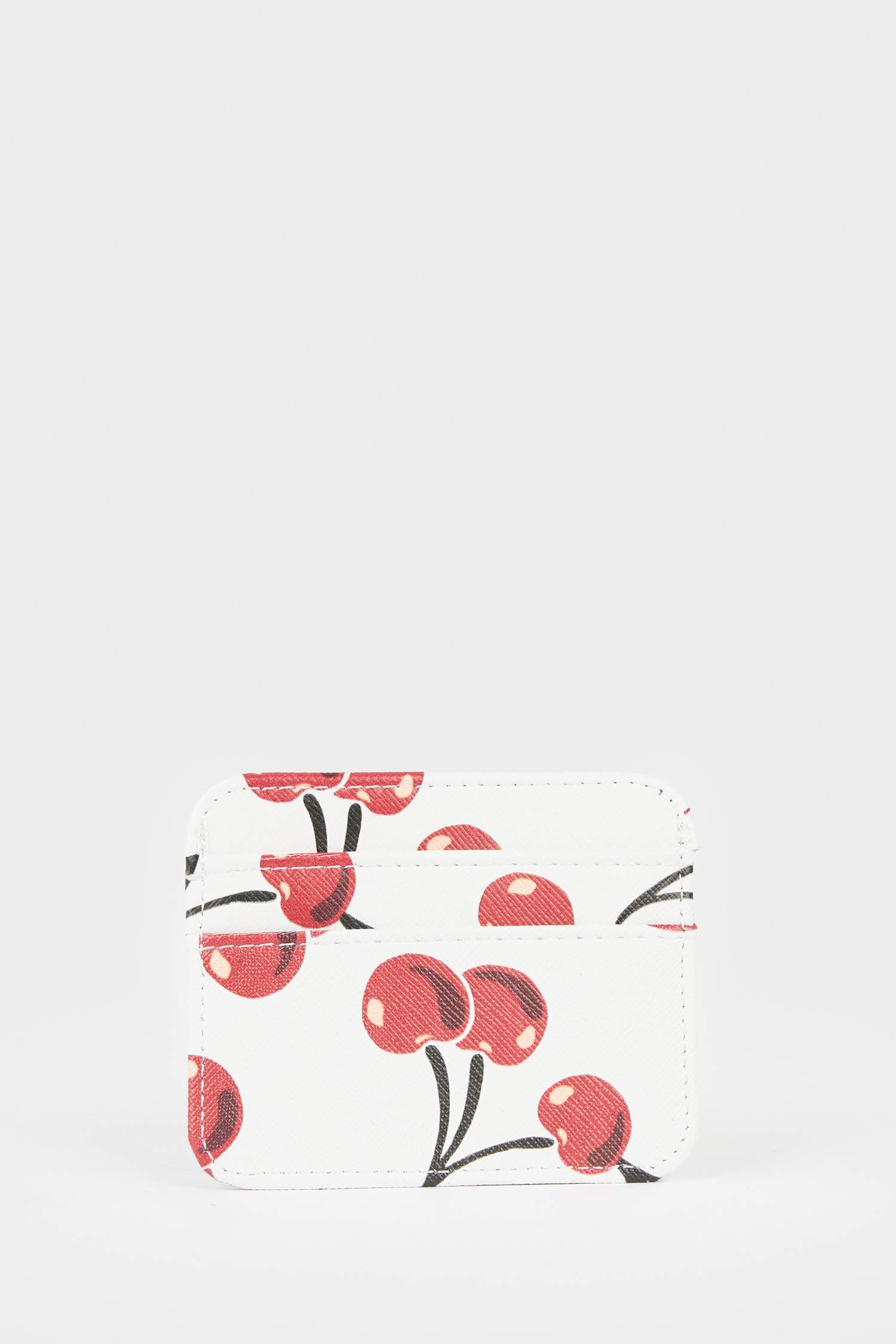 Woman Printed Faux Leather Business Card Wallet