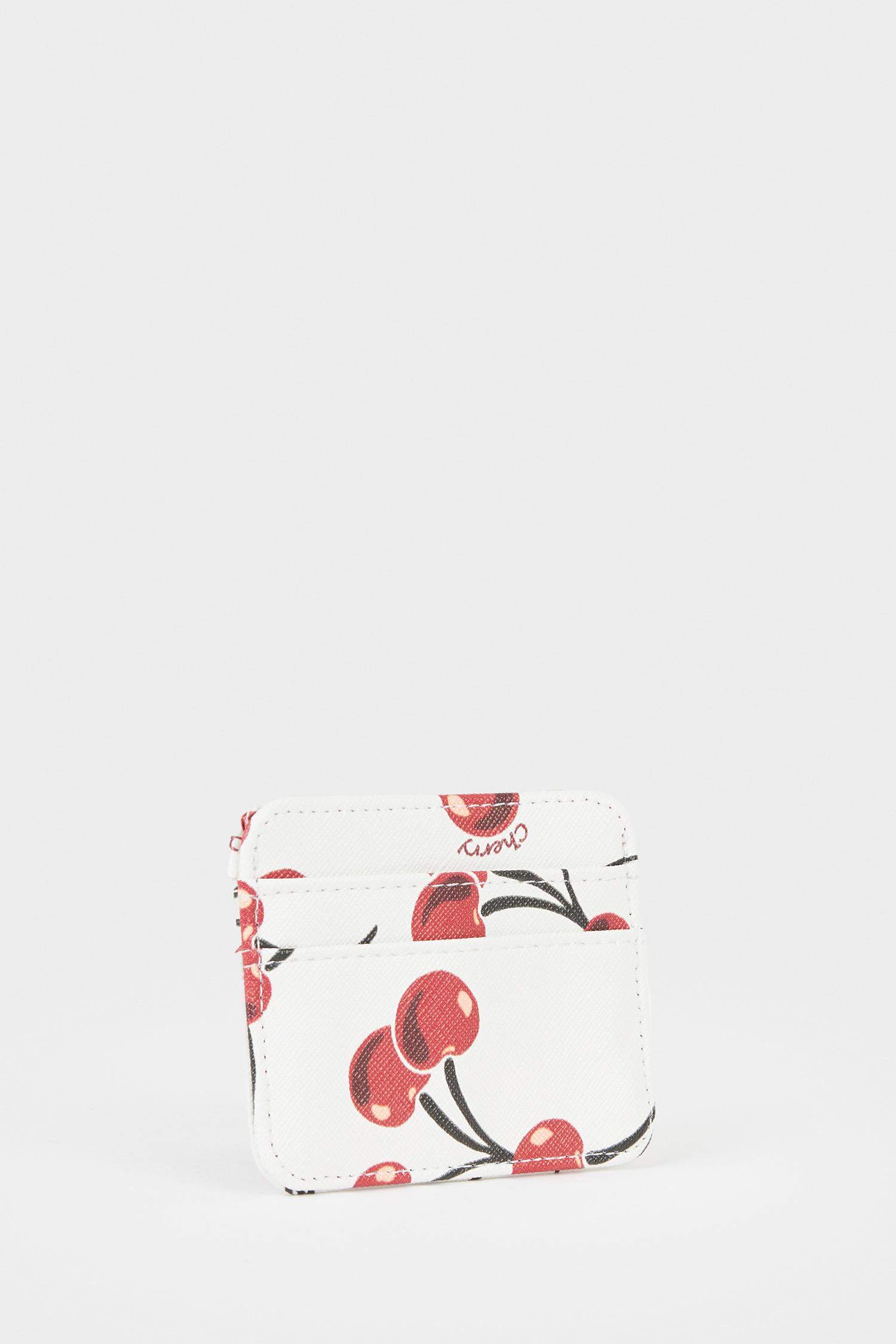 Woman Printed Faux Leather Business Card Wallet