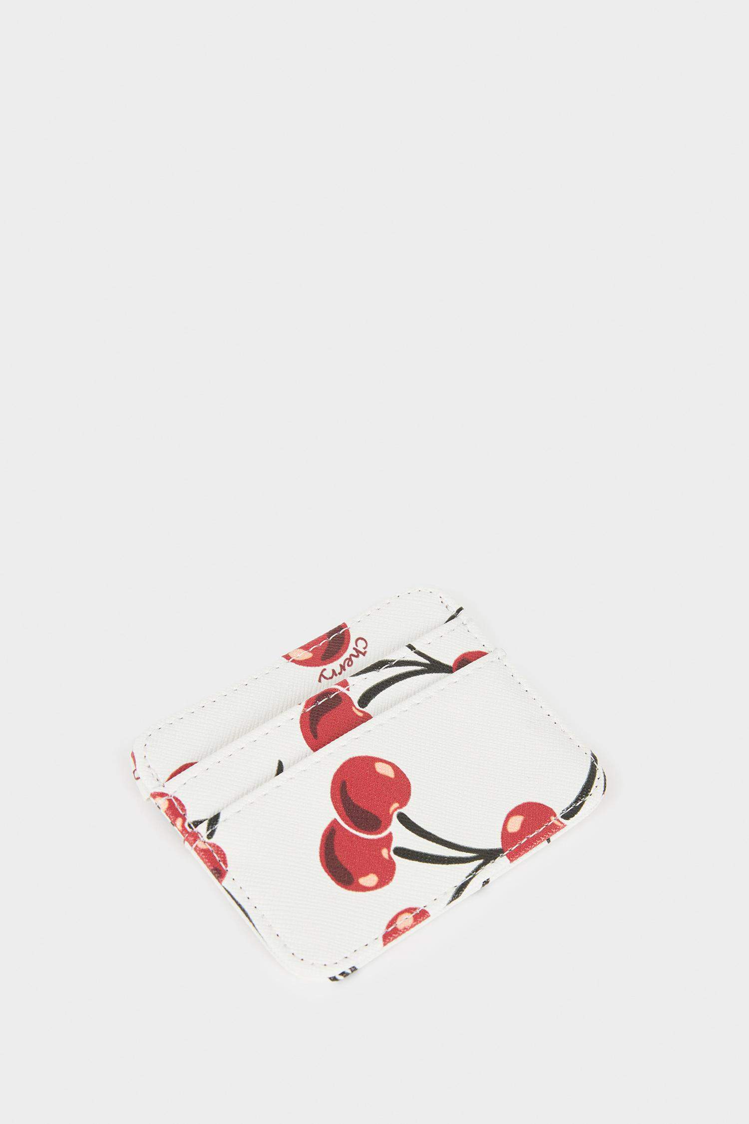 Woman Printed Faux Leather Business Card Wallet