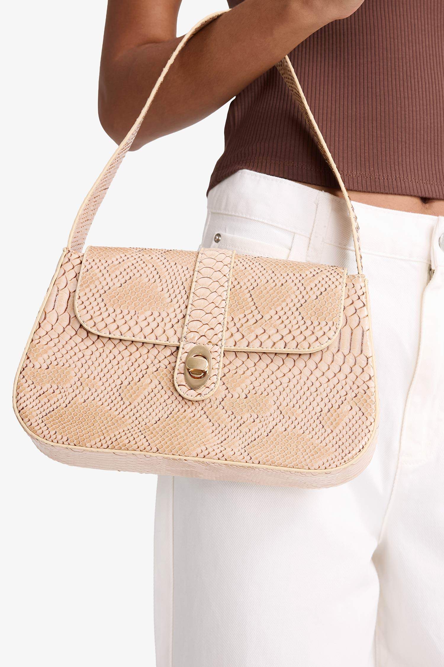 شنطة كتف حريمي بيج