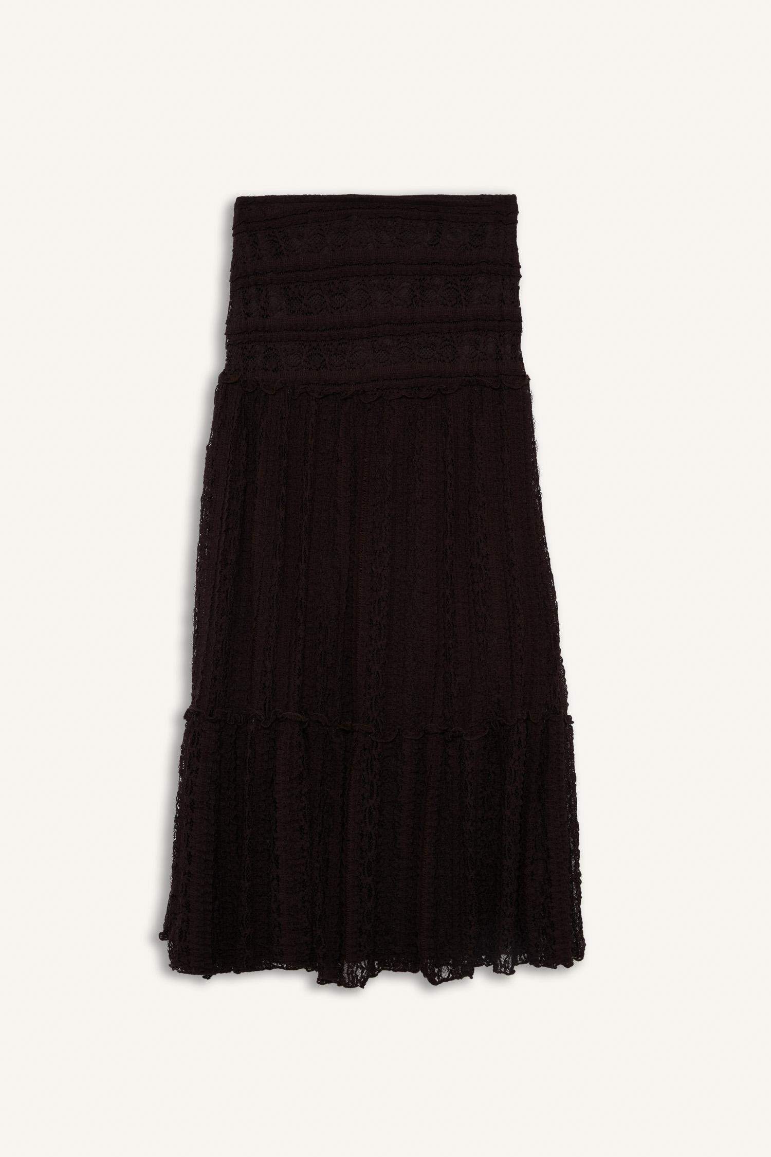 A Cut Lace Knitted Skirt