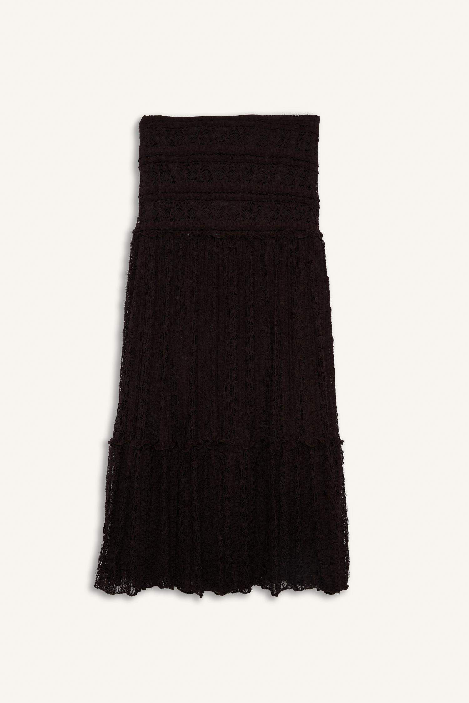 A Cut Lace Knitted Skirt