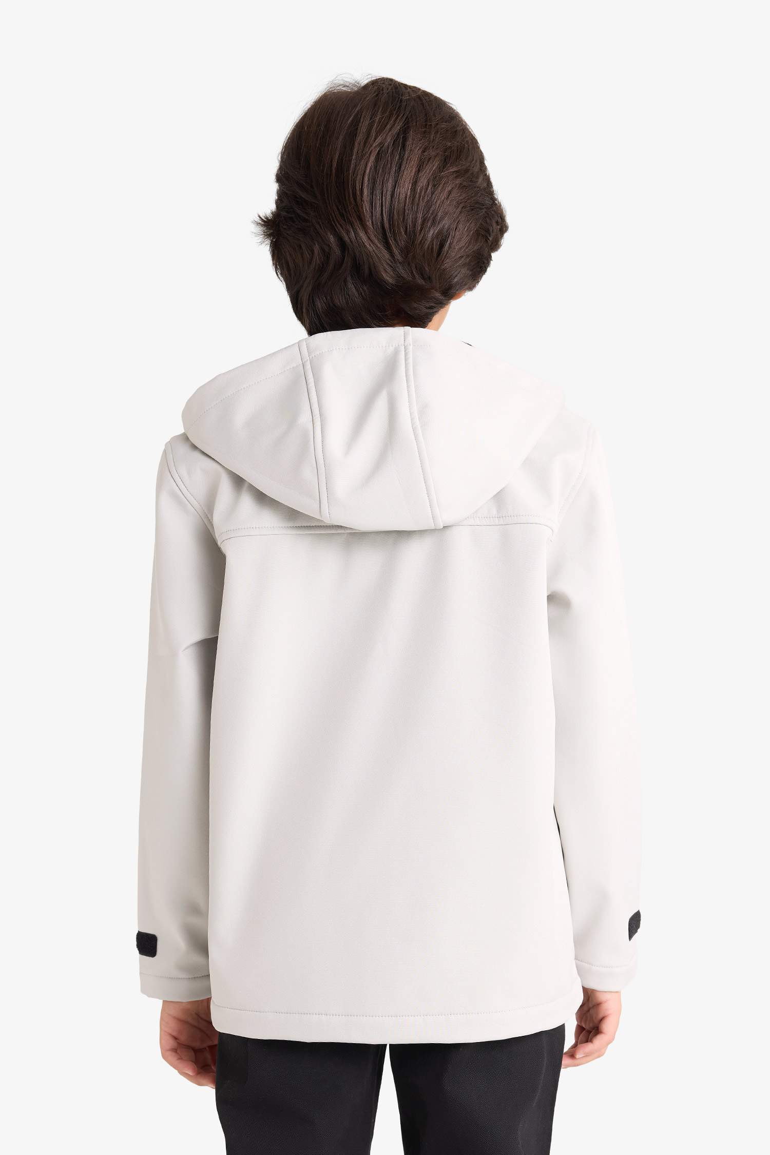 Rüzgar Geçirmez Kapüşonlu Polar Astarlı Mont Erkek Çocuk