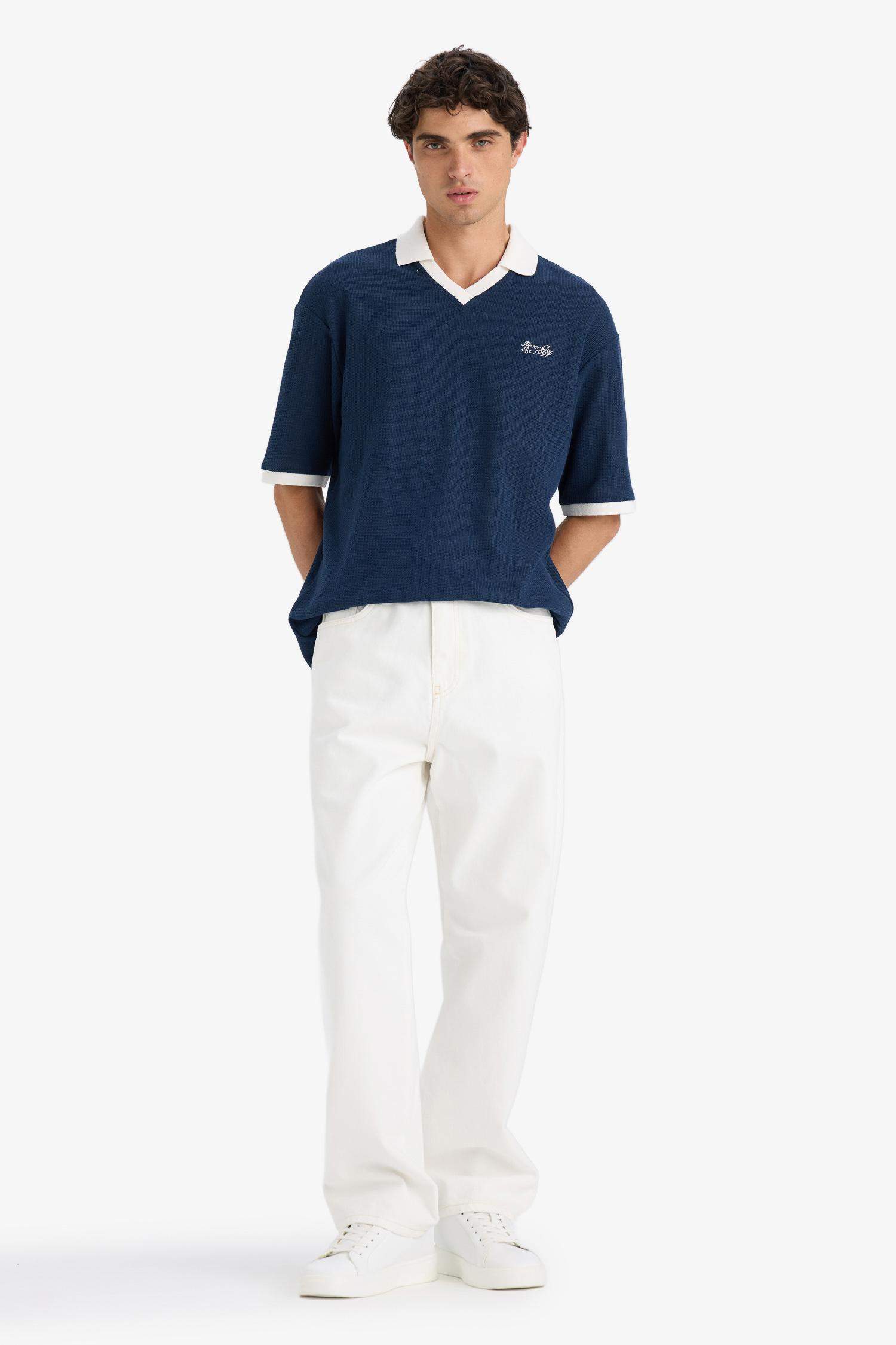 Cotton Baggy Fit Wide Leg Jeans