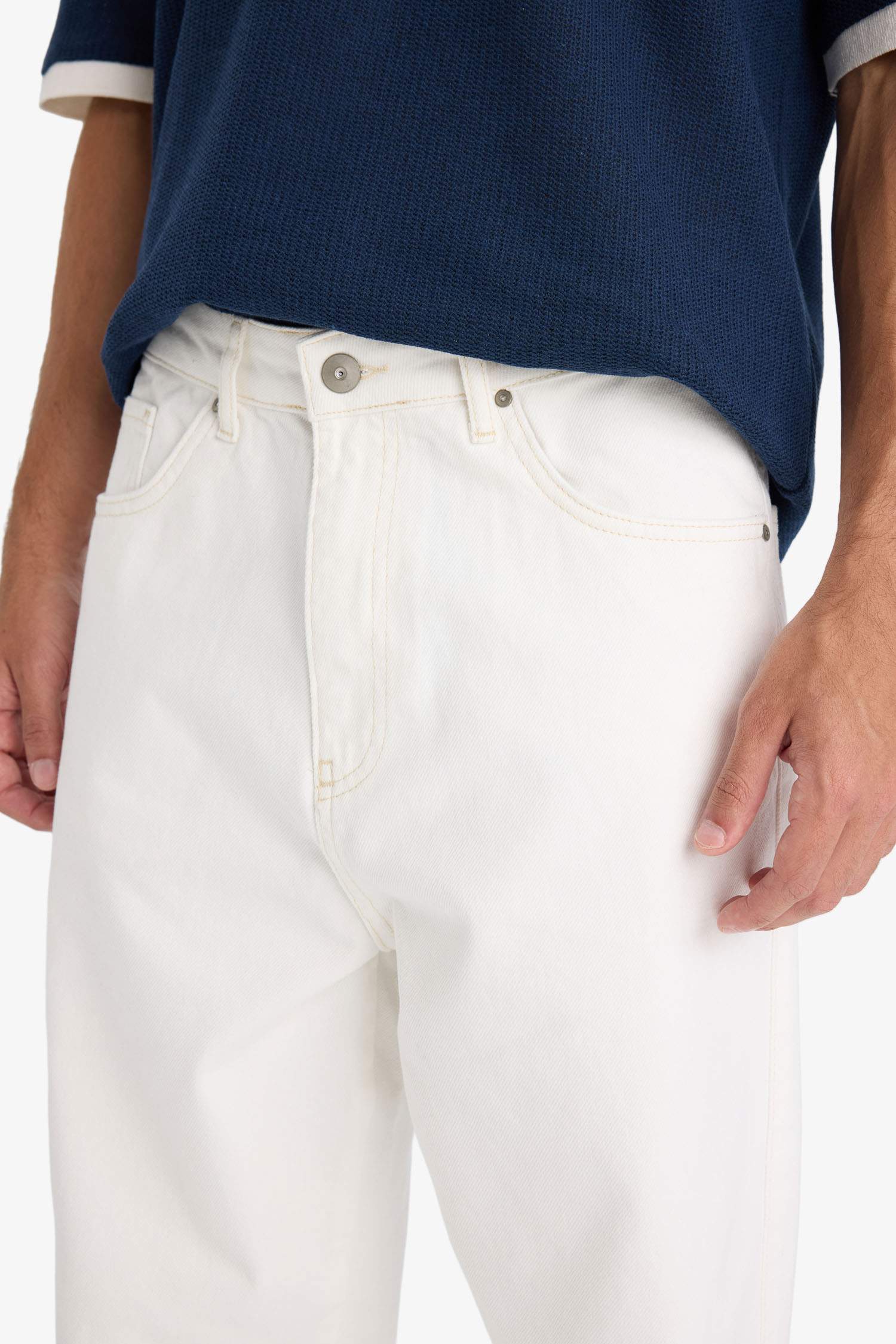 Cotton Baggy Fit Wide Leg Jeans