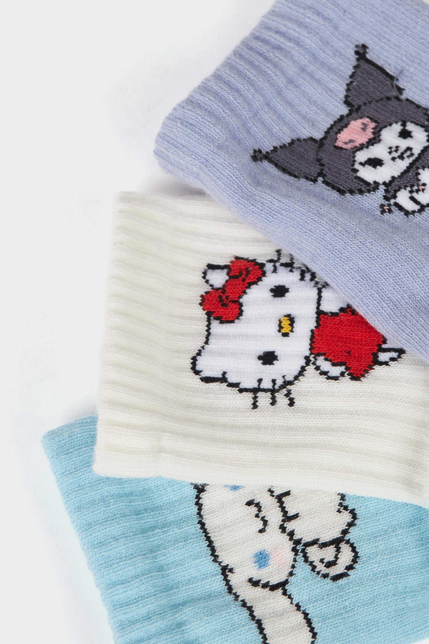 Kız Çocuk Hello Kitty 3'lü Pamuklu Uzun Çorap