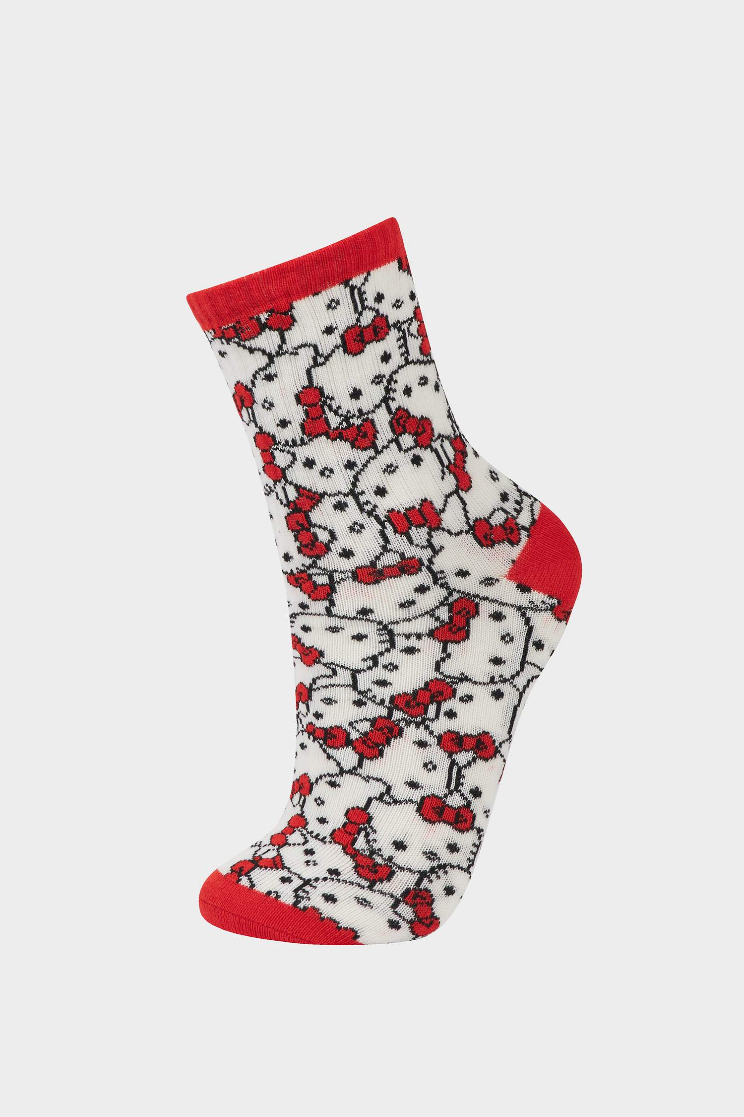 Kız Çocuk Hello Kitty 3'lü Pamuklu Uzun Çorap